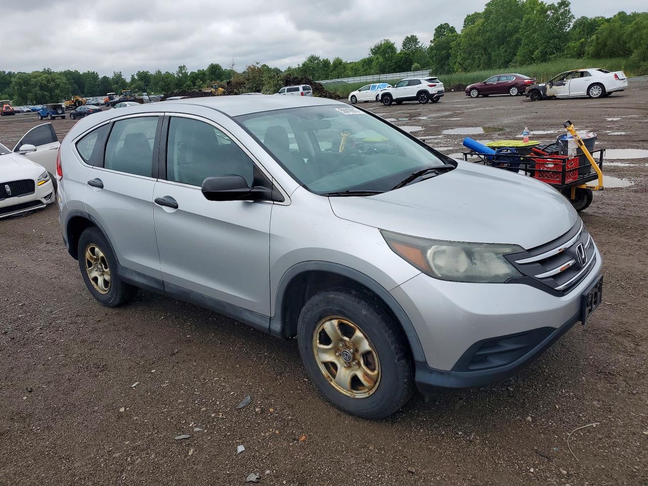 2013 Honda Cr-v Lx Silver vin: 2HKRM4H38DH660698