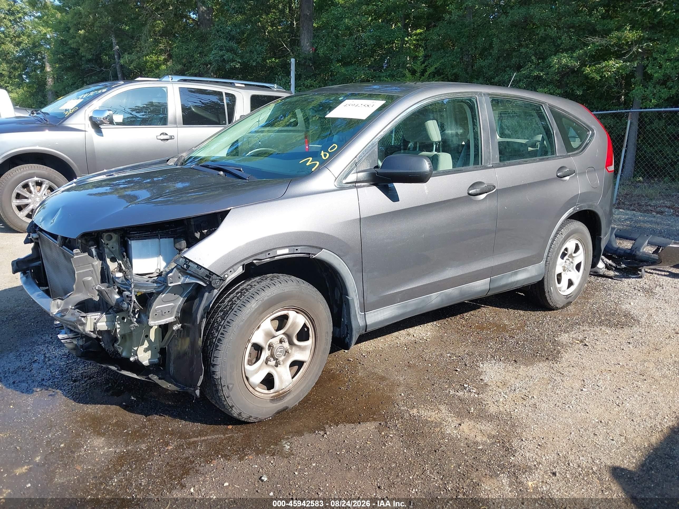 2013 Honda Cr-v Lx Gray vin: 2HKRM4H38DH676383