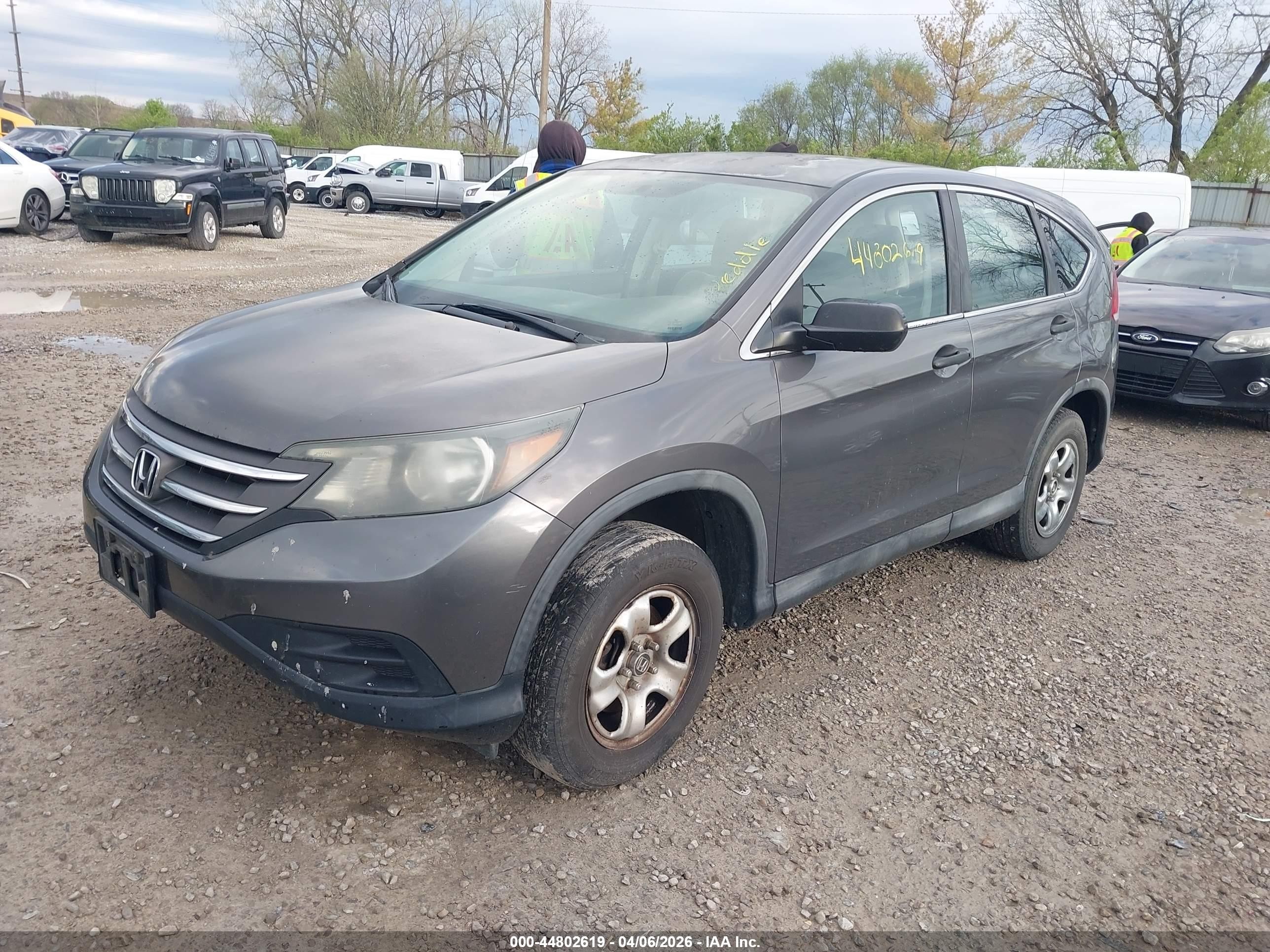 2013 Honda Cr-v Lx Gray vin: 2HKRM4H38DH680806