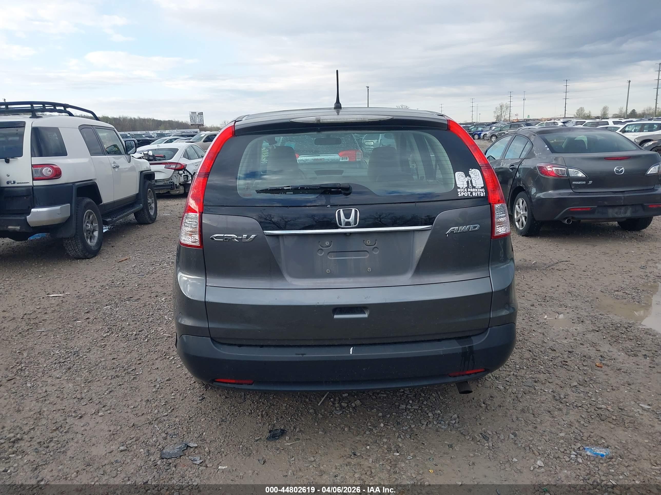 2013 Honda Cr-v Lx Gray vin: 2HKRM4H38DH680806