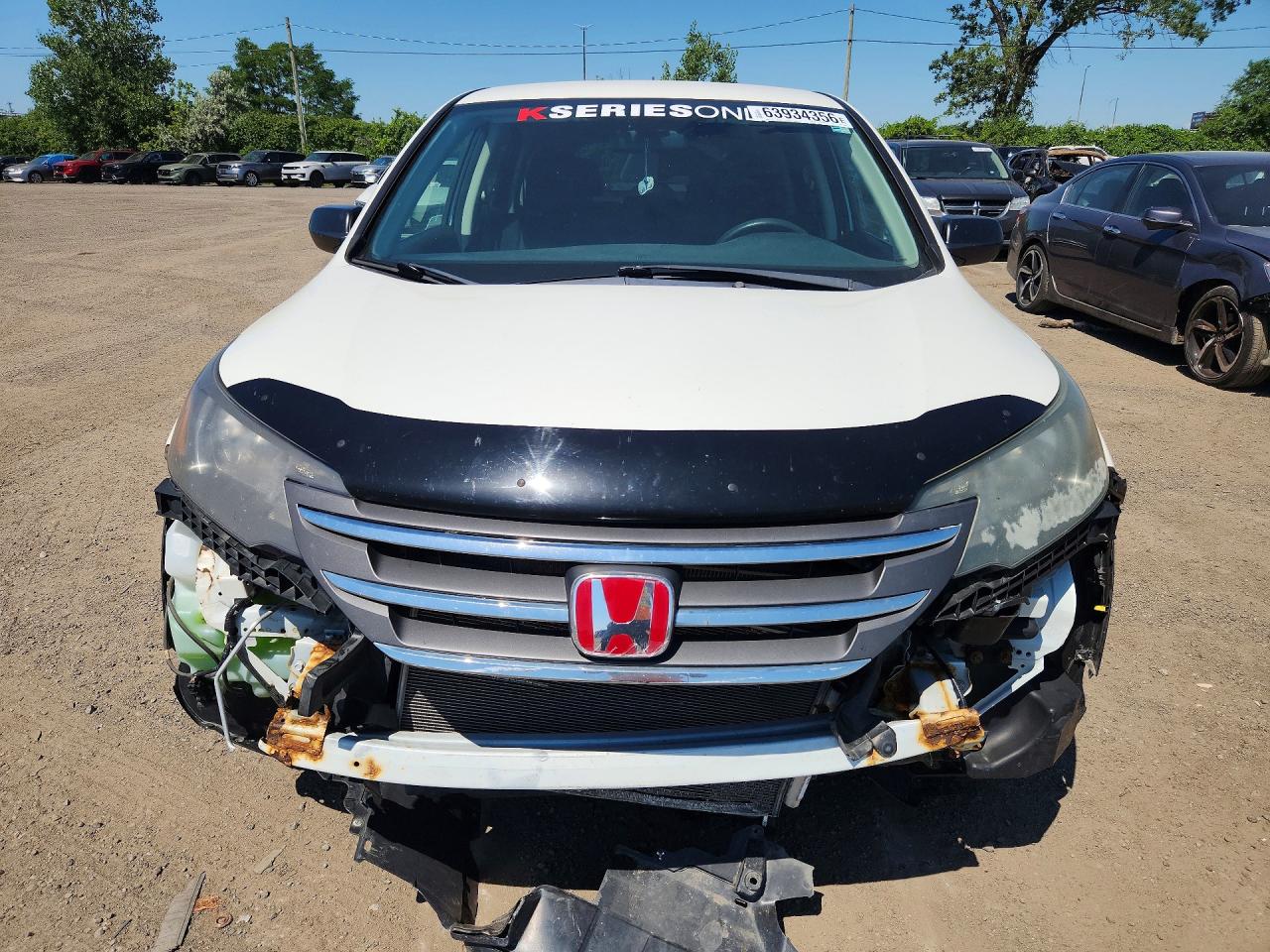 2014 Honda Cr-v Lx White vin: 2HKRM4H38EH115084