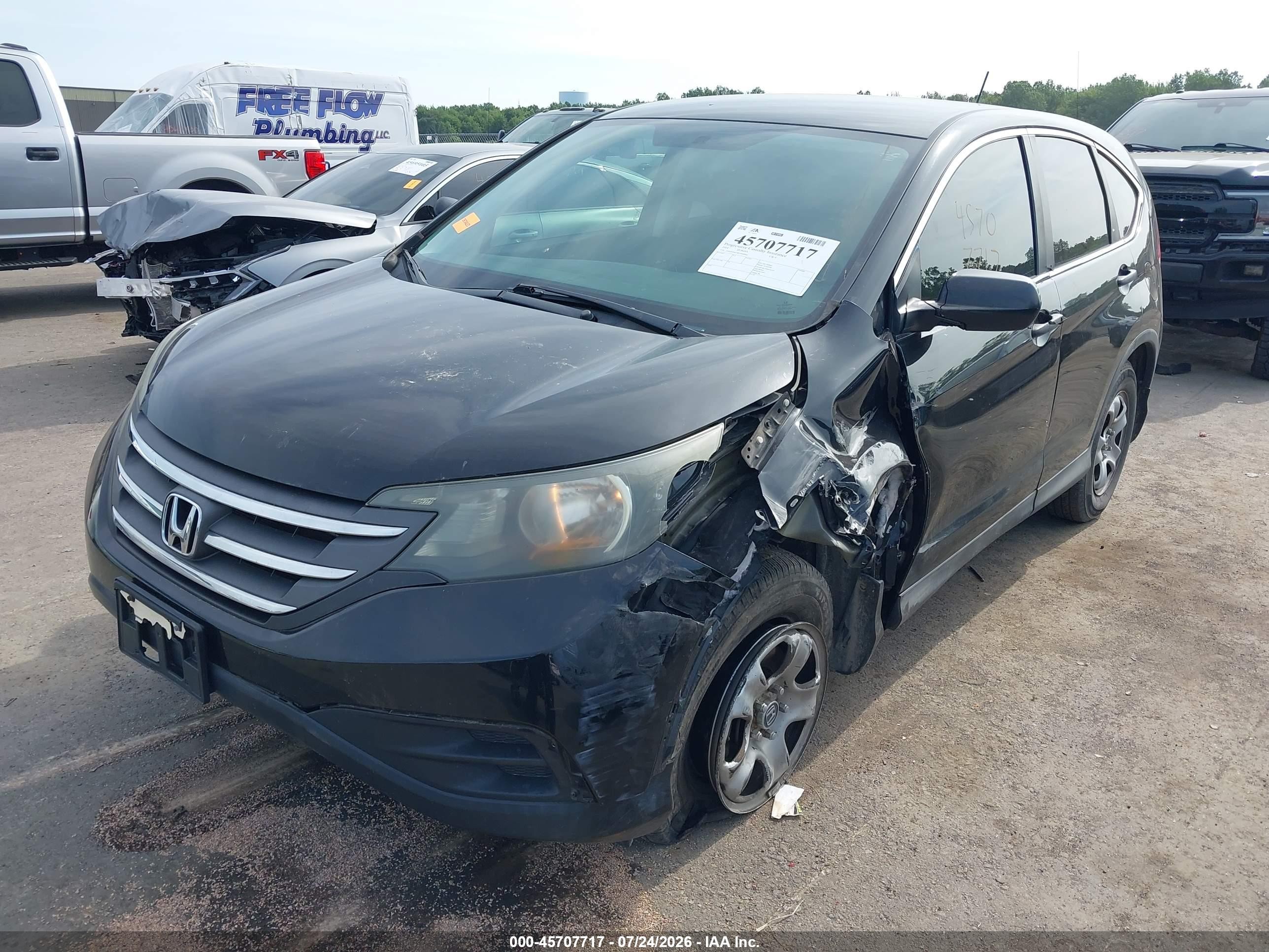 2014 Honda Cr-v Lx Black vin: 2HKRM4H38EH600941