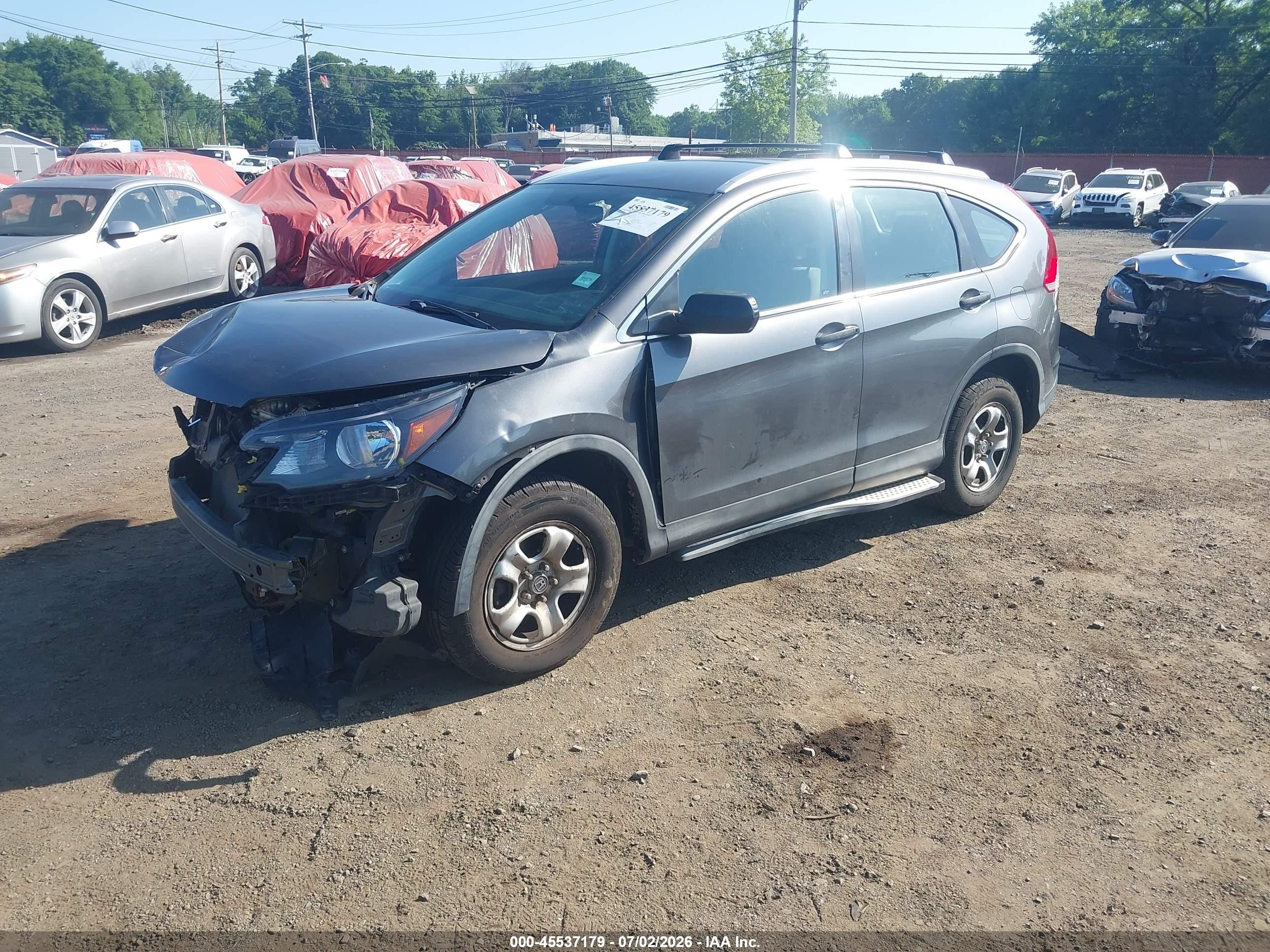 2014 Honda Cr-v Lx Gray vin: 2HKRM4H38EH604259