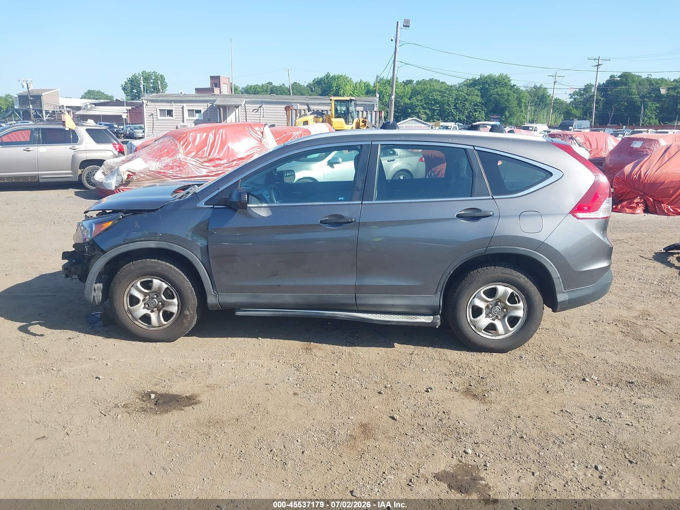 2014 Honda Cr-v Lx Gray vin: 2HKRM4H38EH604259