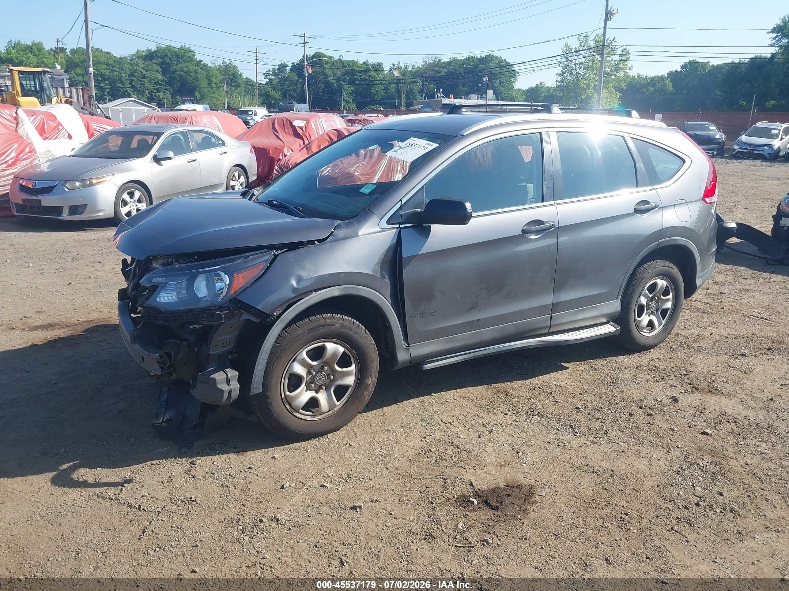 2014 Honda Cr-v Lx Gray vin: 2HKRM4H38EH604259