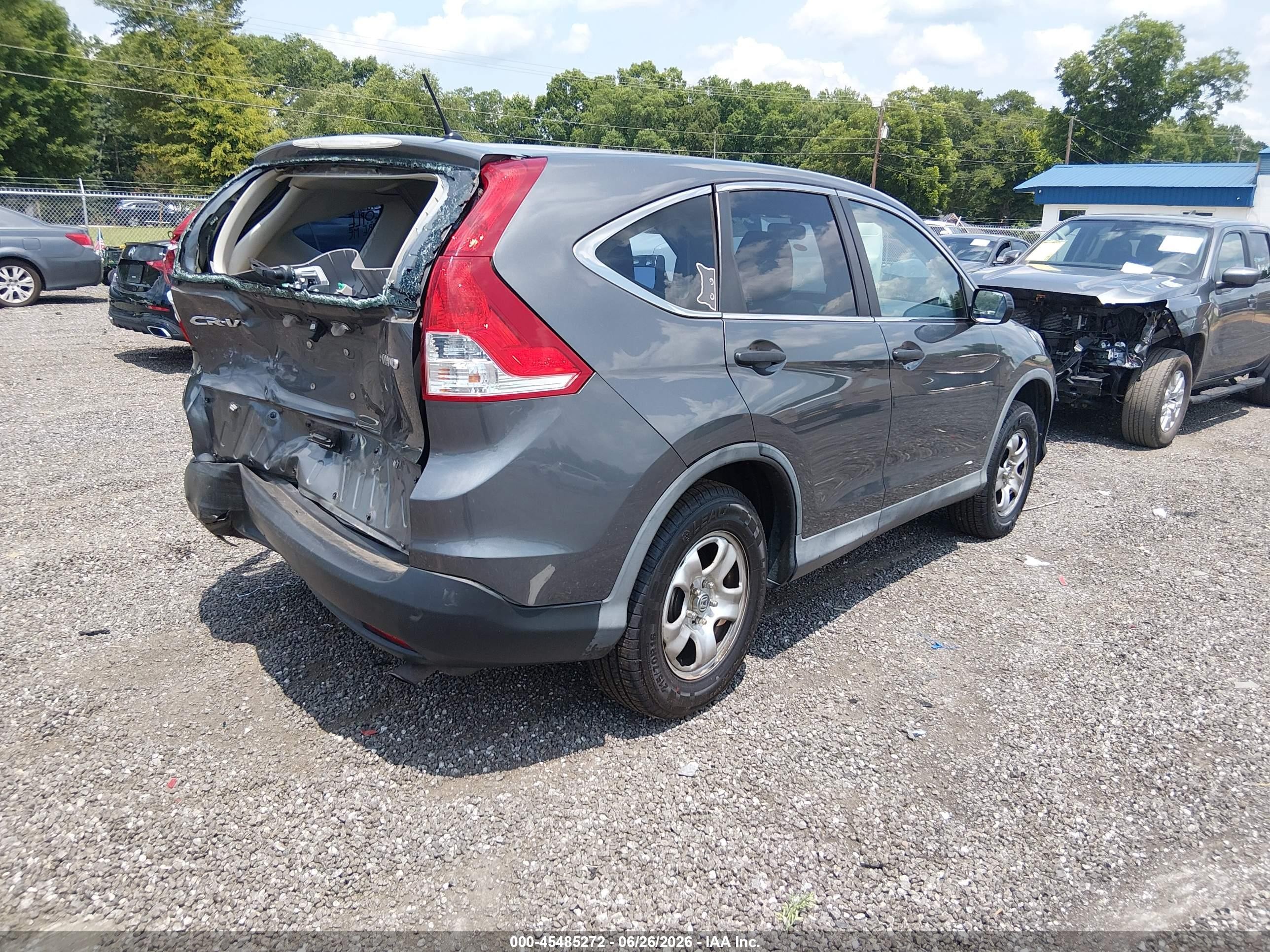 2014 Honda Cr-v Lx Серый vin: 2HKRM4H38EH615665