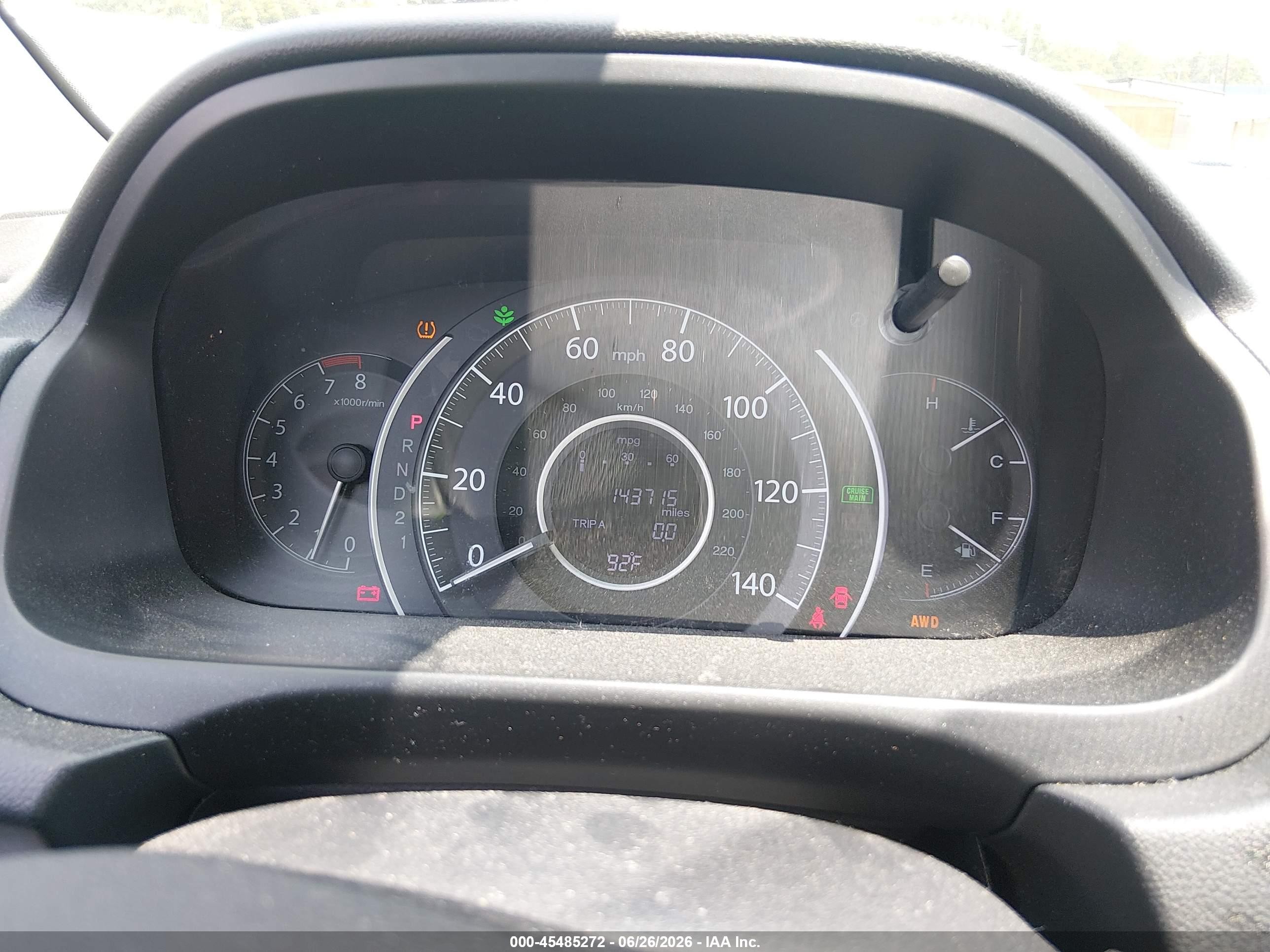 2014 Honda Cr-v Lx Серый vin: 2HKRM4H38EH615665