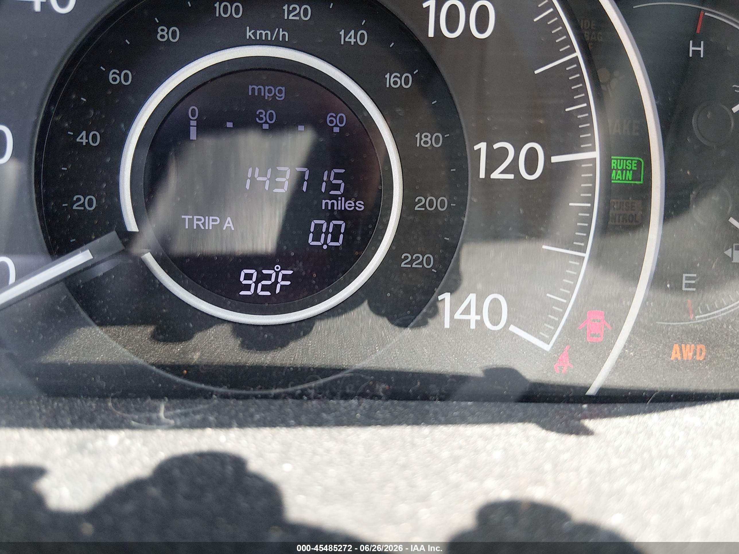 2014 Honda Cr-v Lx Серый vin: 2HKRM4H38EH615665