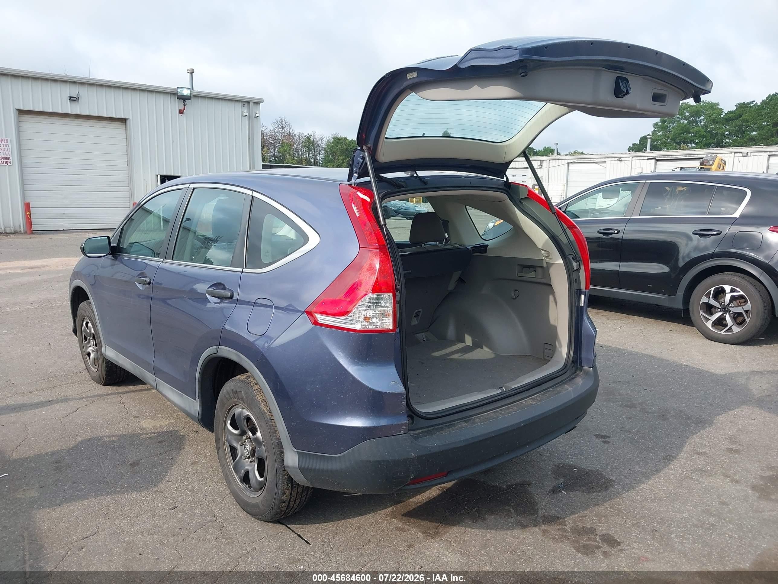 2014 Honda Cr-v Lx Blue vin: 2HKRM4H38EH618758