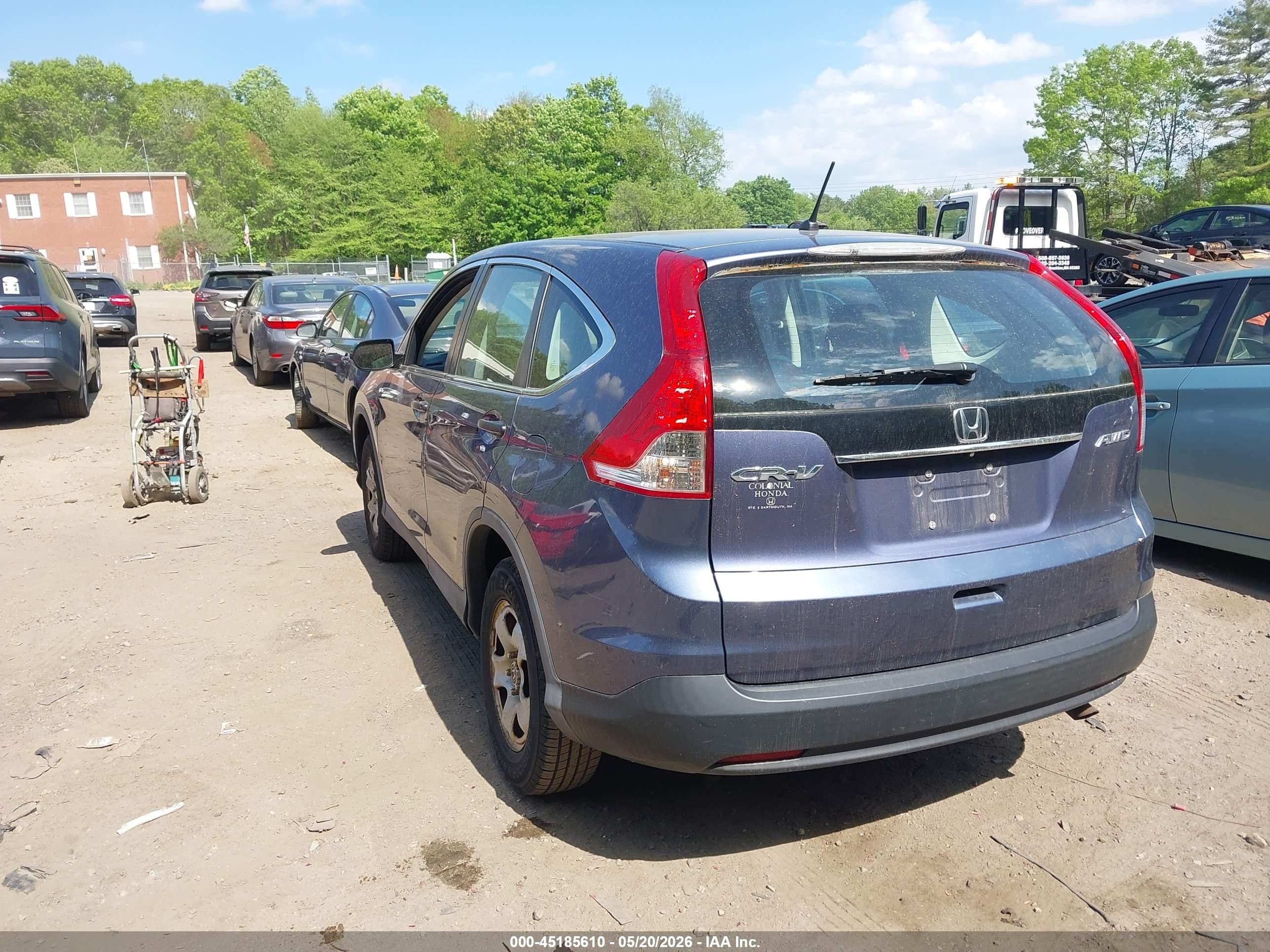 2014 Honda Cr-v Lx Blue vin: 2HKRM4H38EH637519