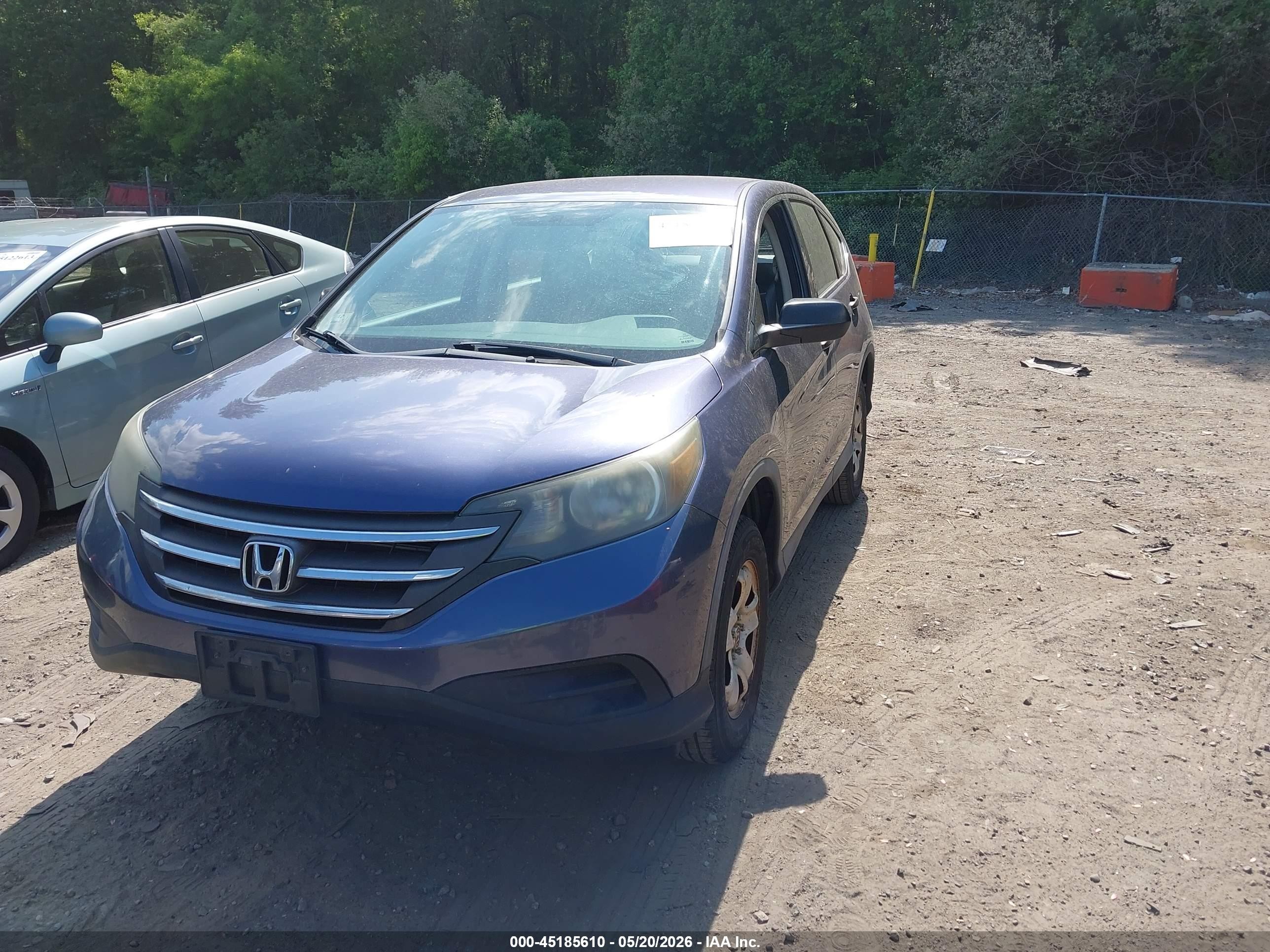 2014 Honda Cr-v Lx Blue vin: 2HKRM4H38EH637519