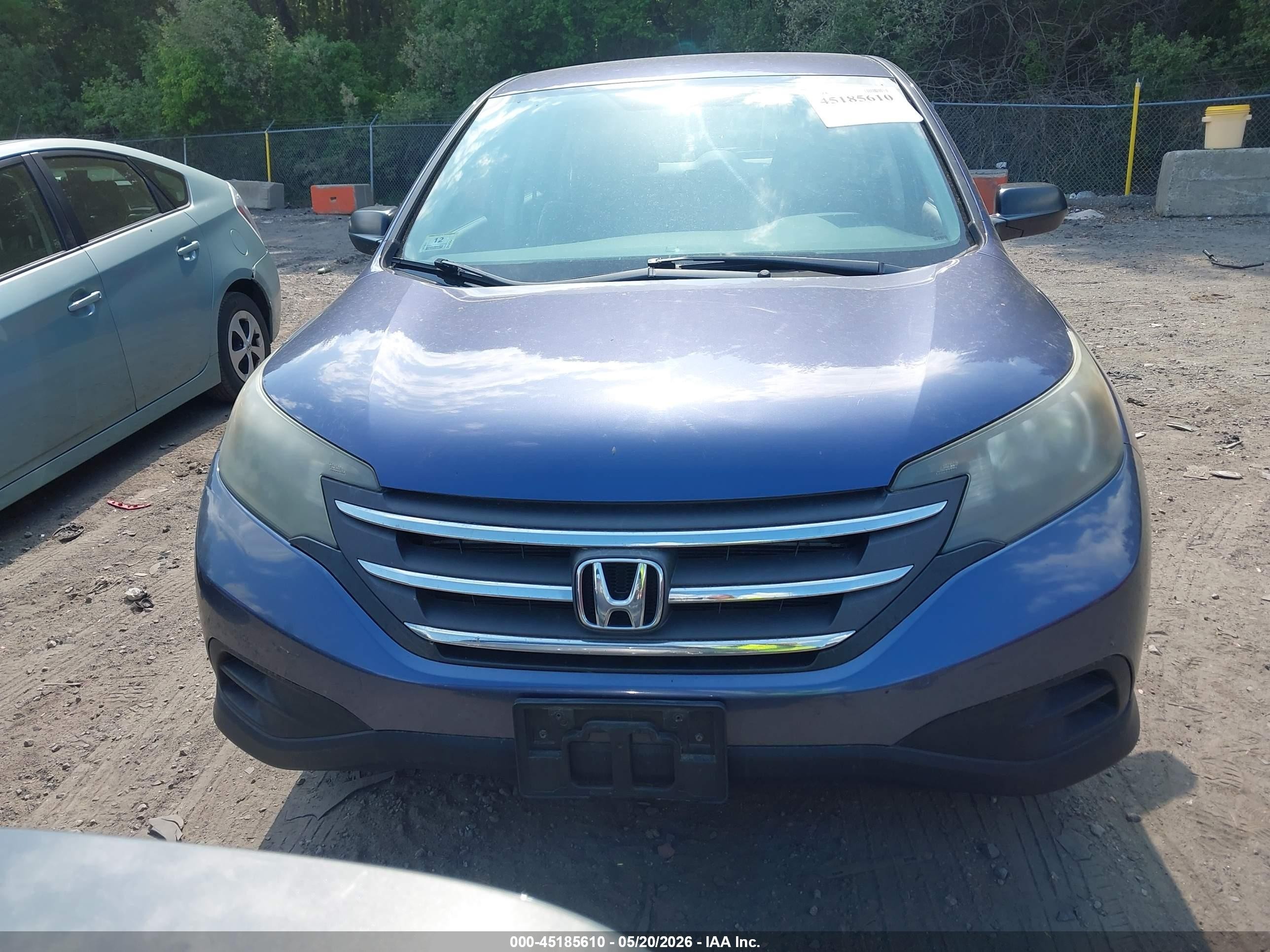 2014 Honda Cr-v Lx Blue vin: 2HKRM4H38EH637519