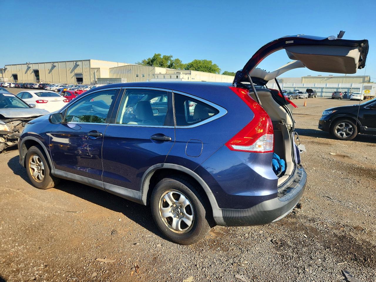 2014 Honda Cr-v Lx Blue vin: 2HKRM4H38EH642851