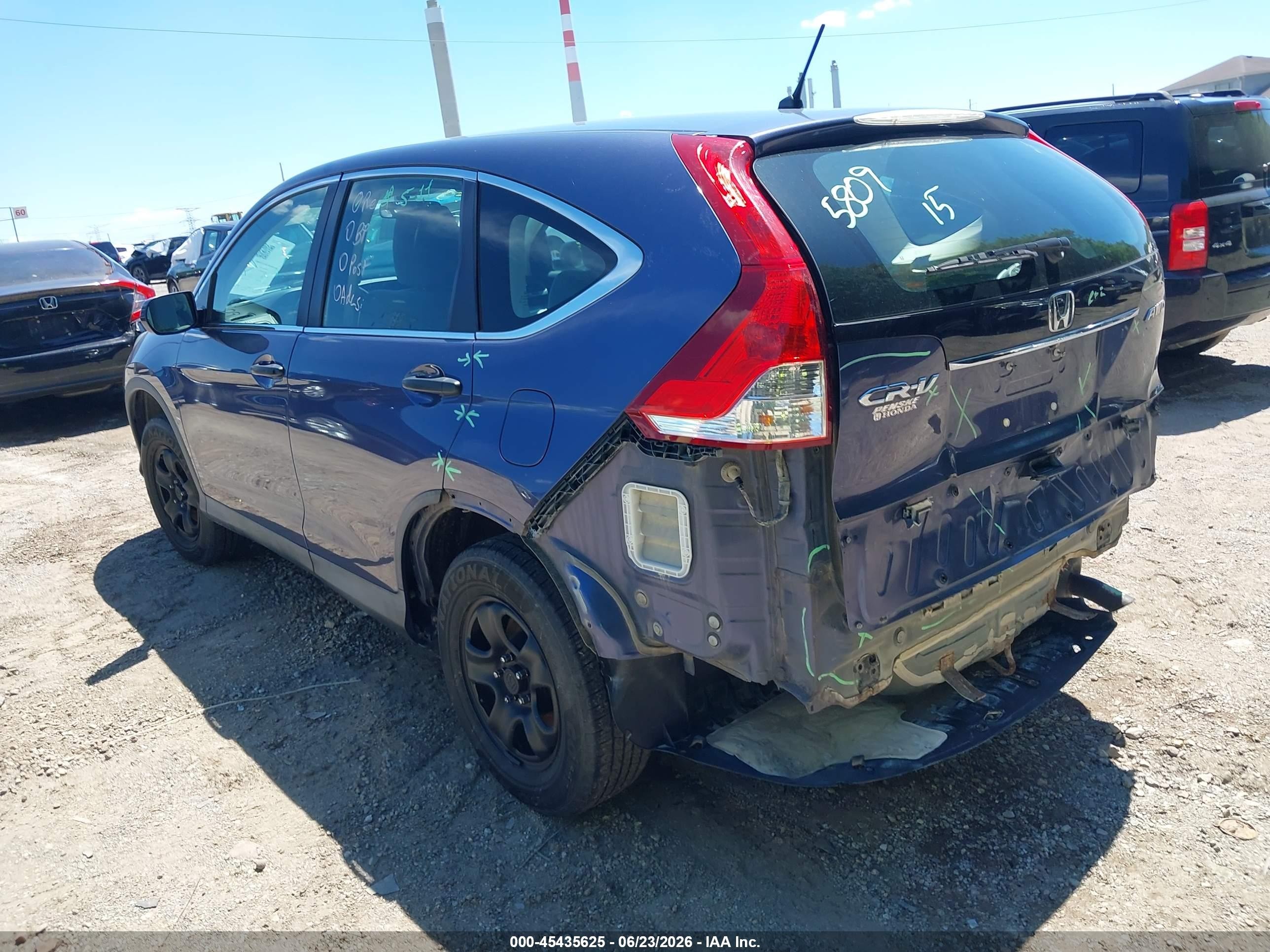 2014 Honda Cr-v Lx Dark Blue vin: 2HKRM4H38EH661240