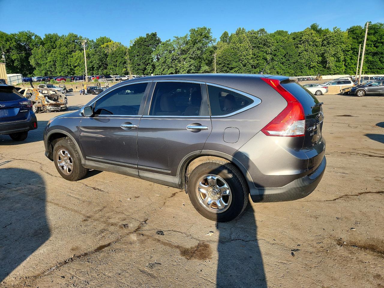 2014 Honda Cr-v Lx Gray vin: 2HKRM4H38EH693668