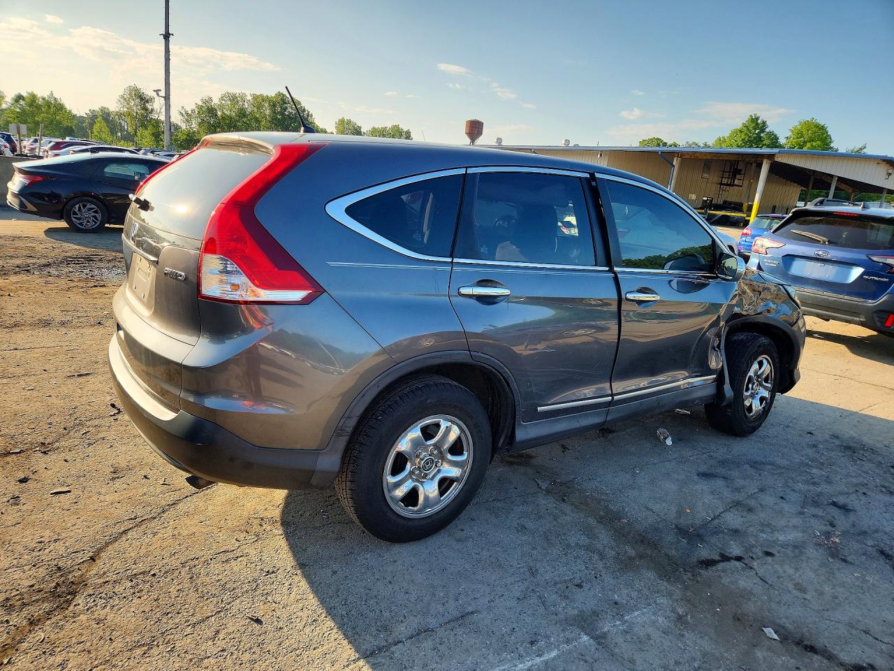 2014 Honda Cr-v Lx Gray vin: 2HKRM4H38EH693668