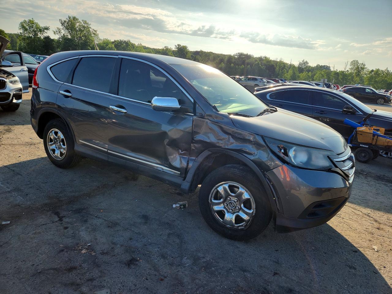 2014 Honda Cr-v Lx Gray vin: 2HKRM4H38EH693668