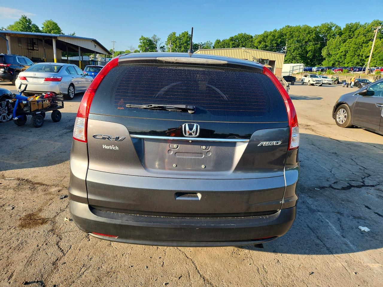 2014 Honda Cr-v Lx Gray vin: 2HKRM4H38EH693668
