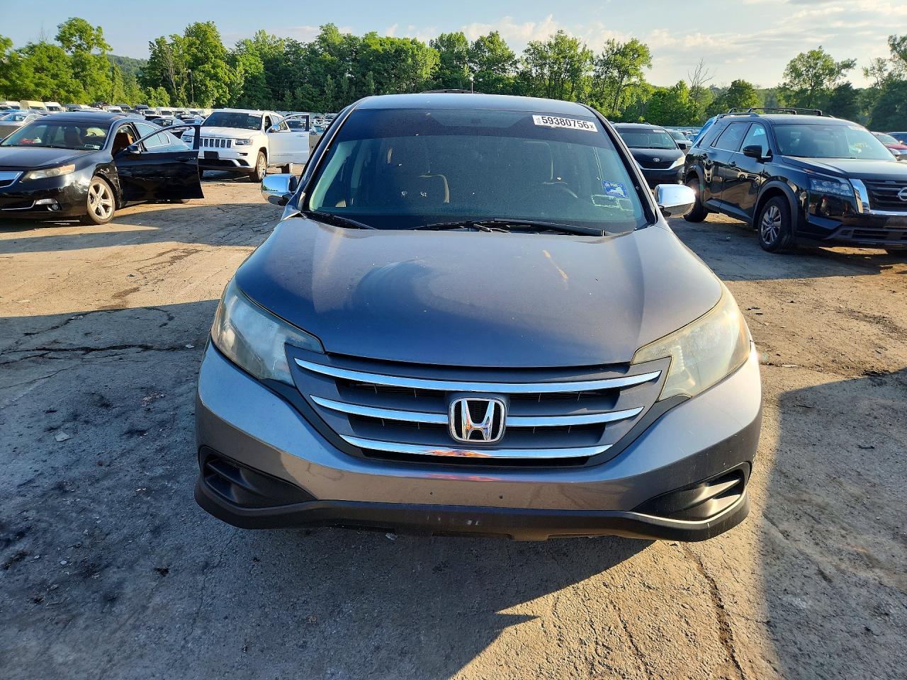2014 Honda Cr-v Lx Gray vin: 2HKRM4H38EH693668