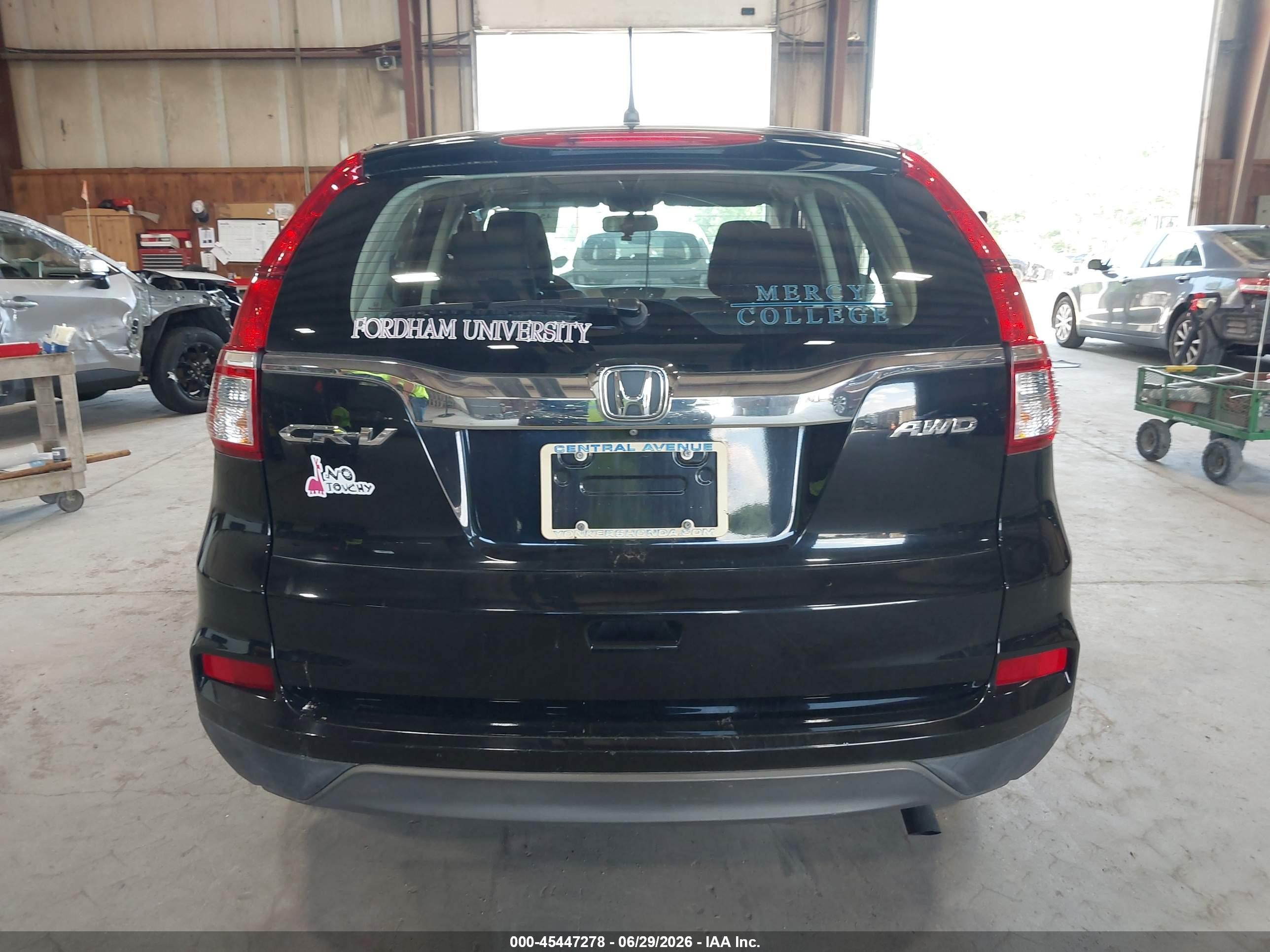 2015 Honda Cr-v Lx Black vin: 2HKRM4H38FH601024