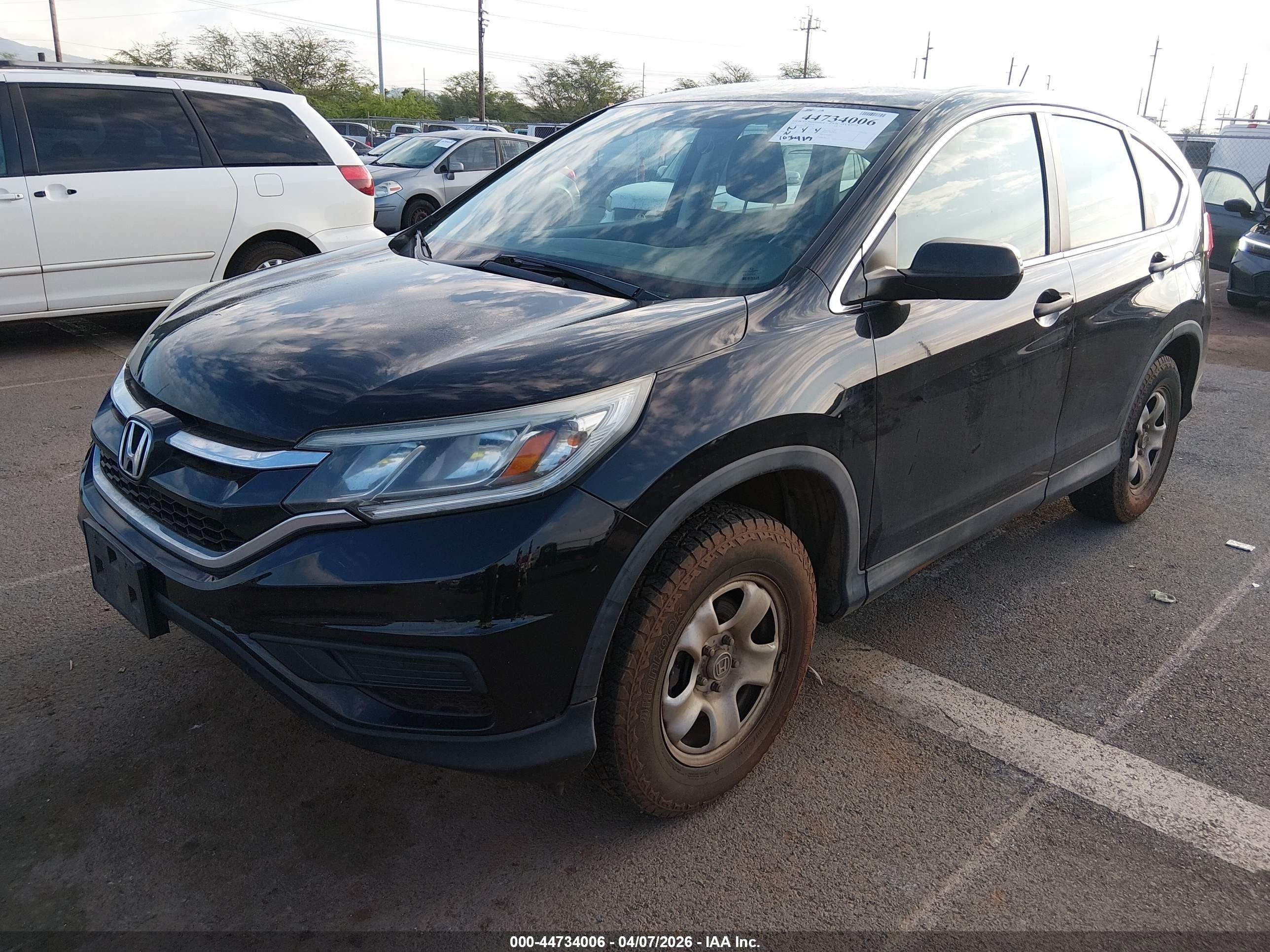 2015 Honda Cr-v Lx Black vin: 2HKRM4H38FH622195