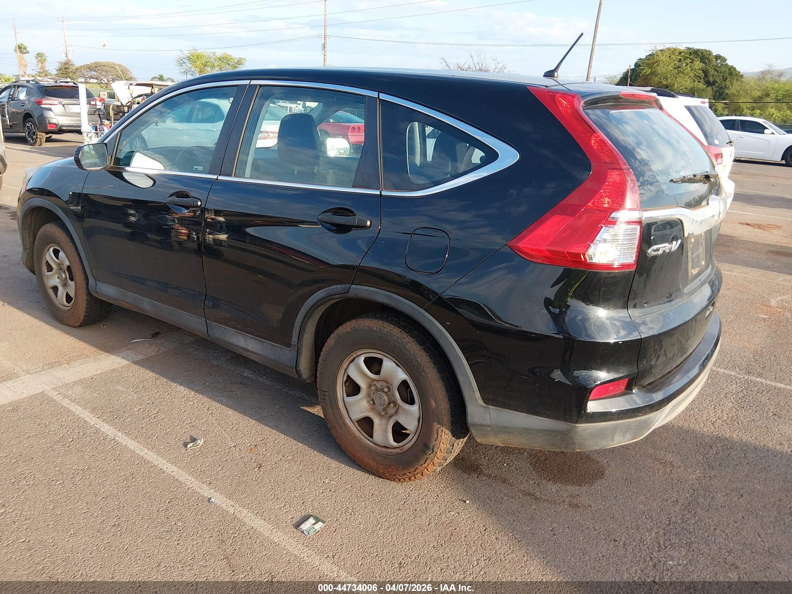 2015 Honda Cr-v Lx Black vin: 2HKRM4H38FH622195