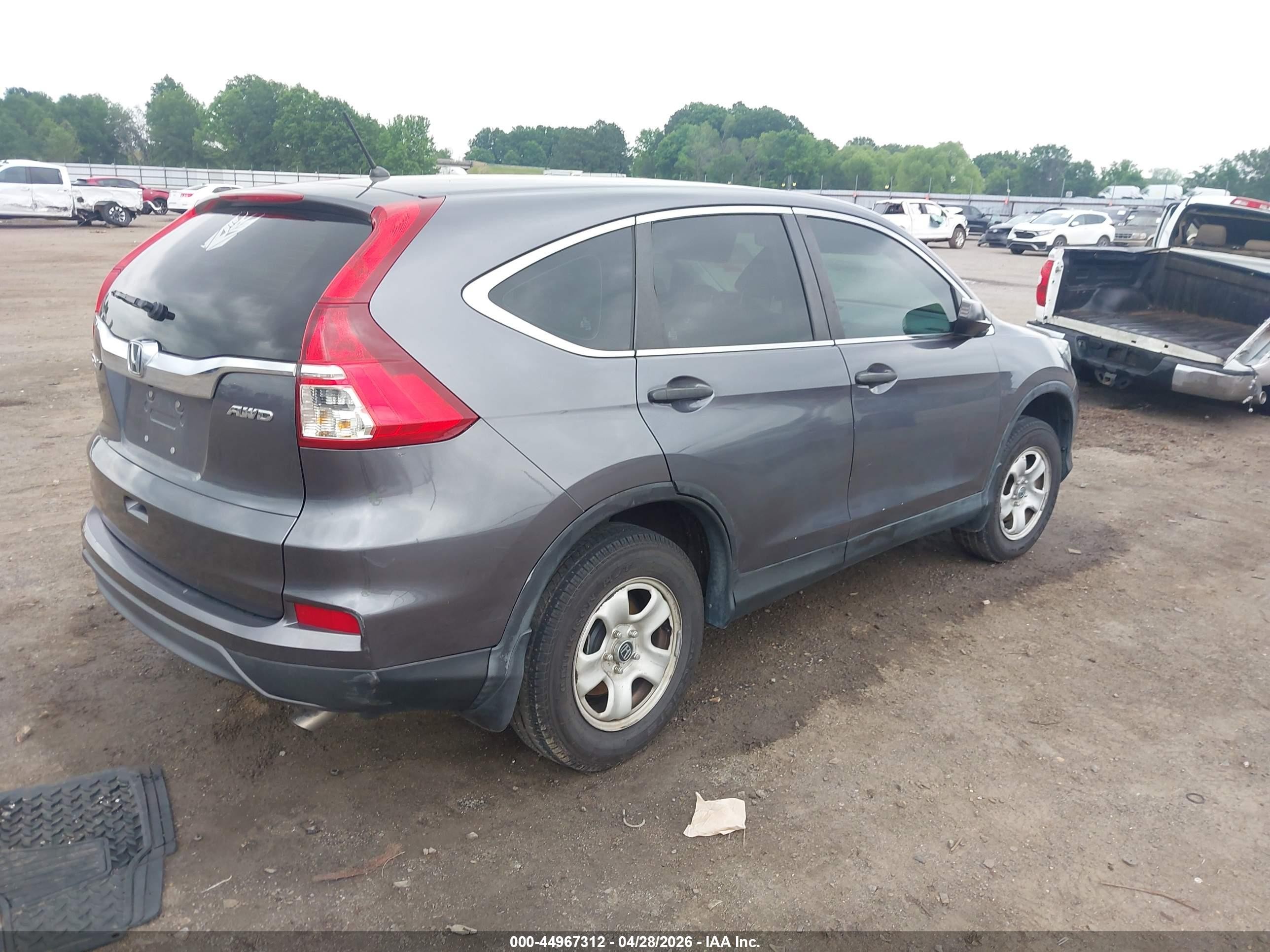 2016 Honda Cr-v Lx Серый vin: 2HKRM4H38GH637751