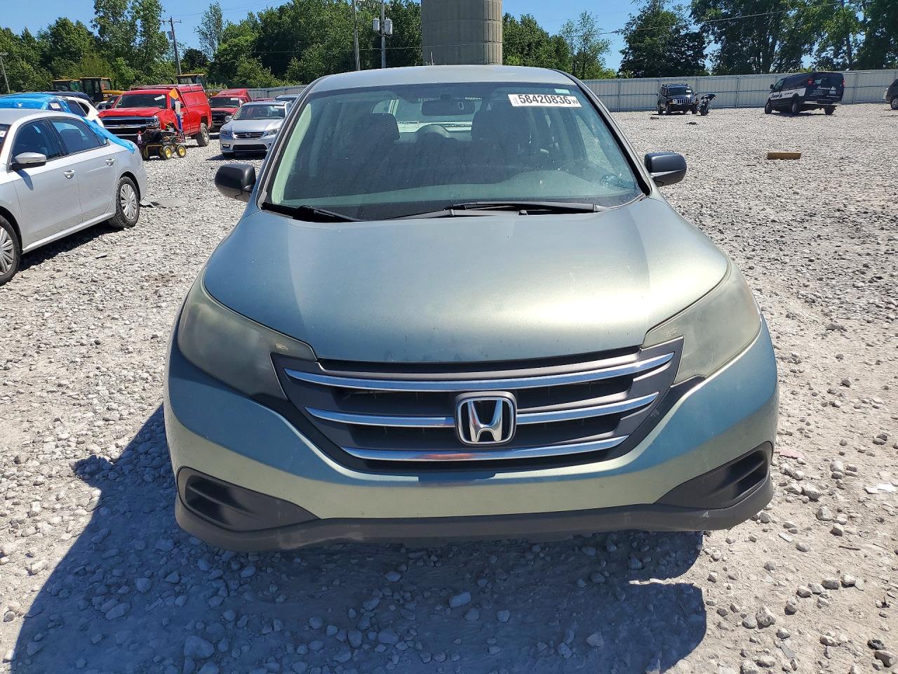 2012 Honda Cr-v Lx Green vin: 2HKRM4H39CH603716