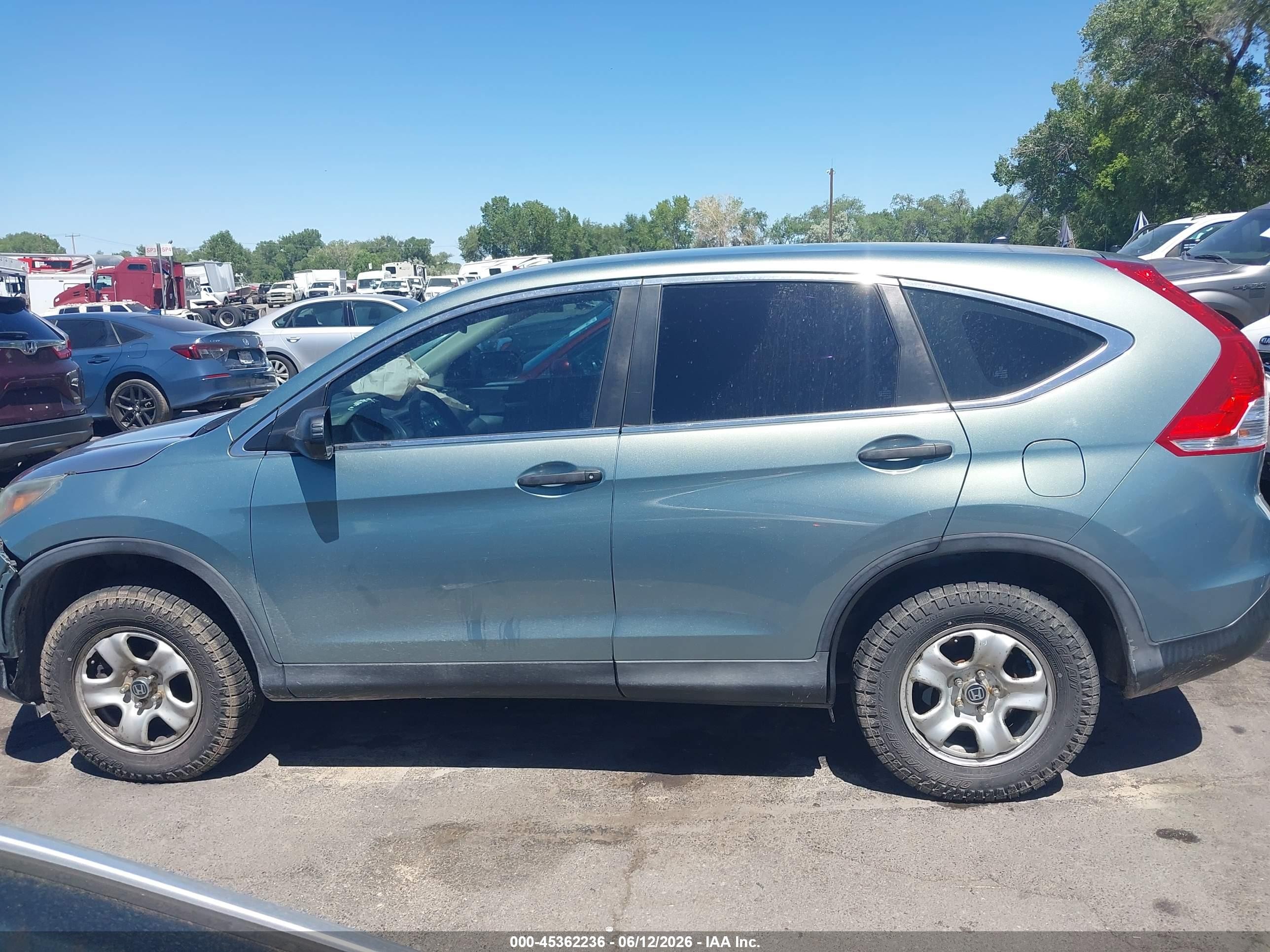 2012 Honda Cr-v Lx Blue vin: 2HKRM4H39CH621035
