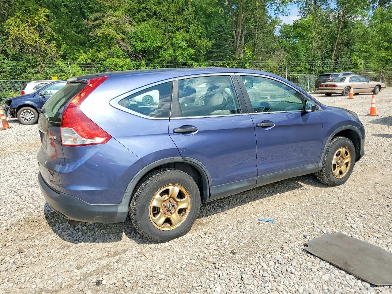2013 Honda Cr-v Lx Blue vin: 2HKRM4H39DH609811