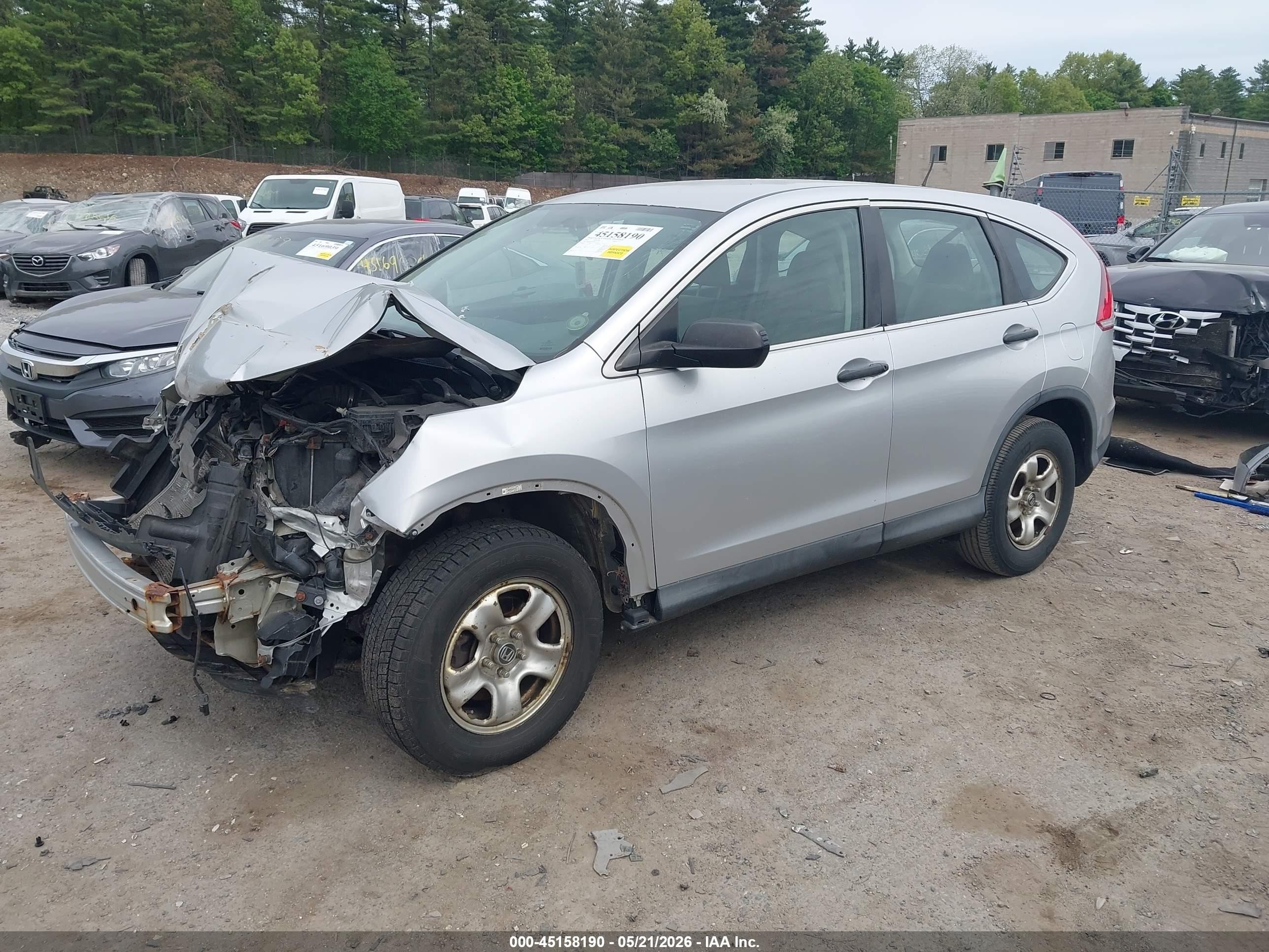 2013 Honda Cr-v Lx Silver vin: 2HKRM4H39DH641397