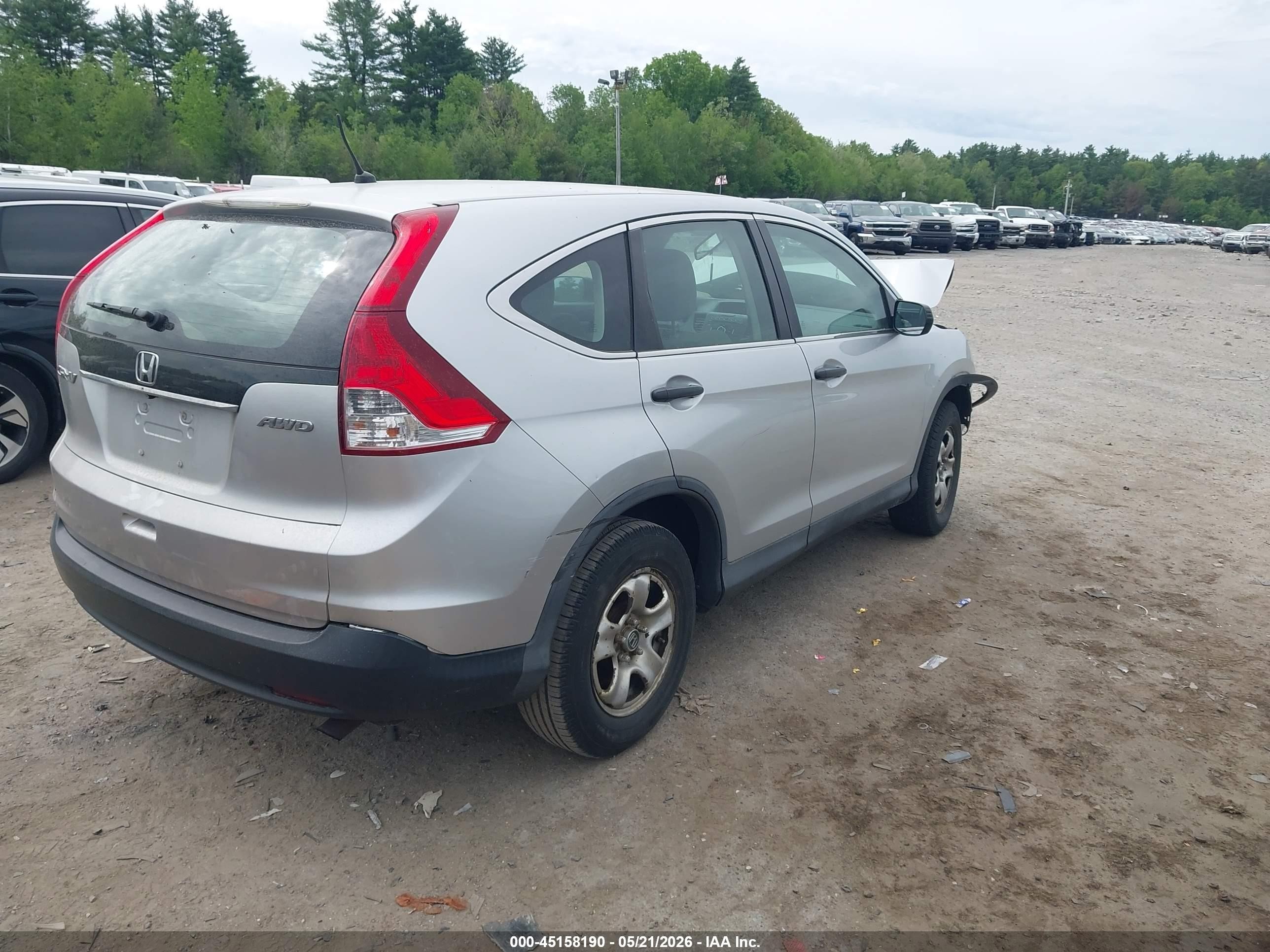 2013 Honda Cr-v Lx Silver vin: 2HKRM4H39DH641397