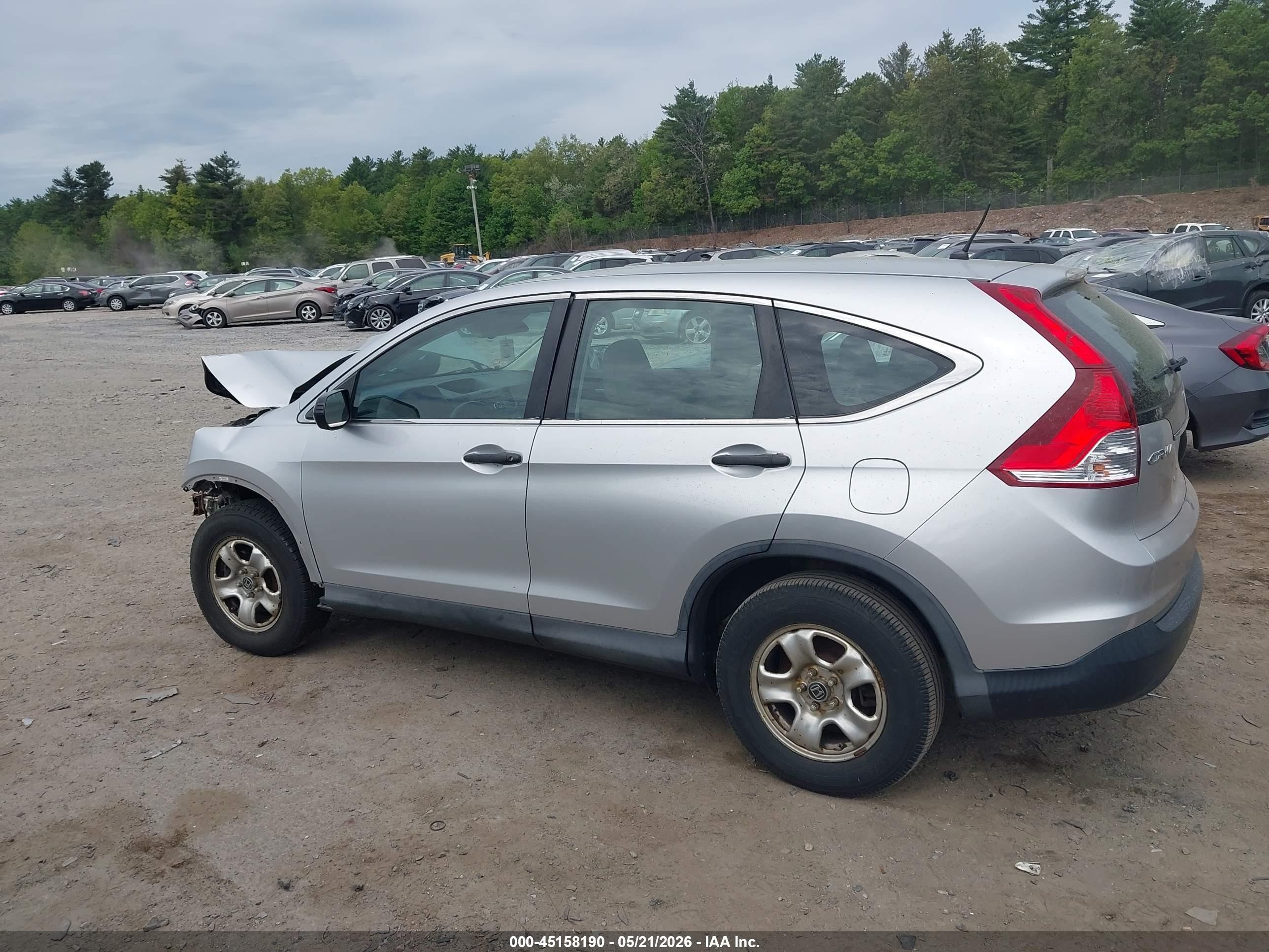 2013 Honda Cr-v Lx Silver vin: 2HKRM4H39DH641397