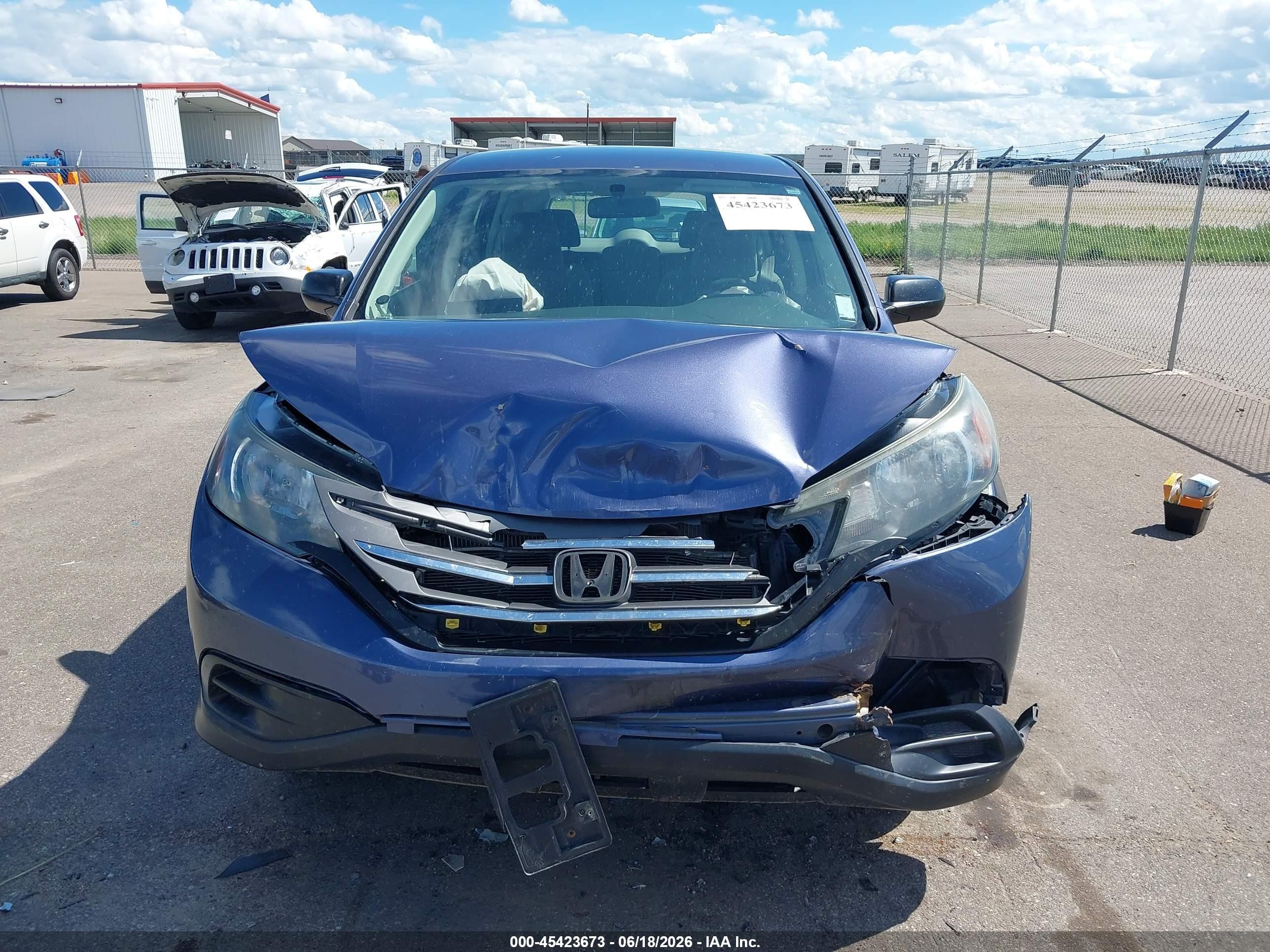 2013 Honda Cr-v Lx Blue vin: 2HKRM4H39DH651394
