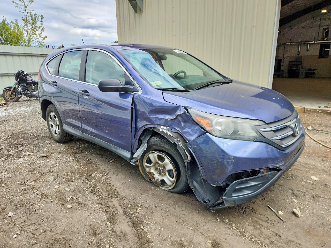 2013 Honda Cr-v Lx Blue vin: 2HKRM4H39DH658474