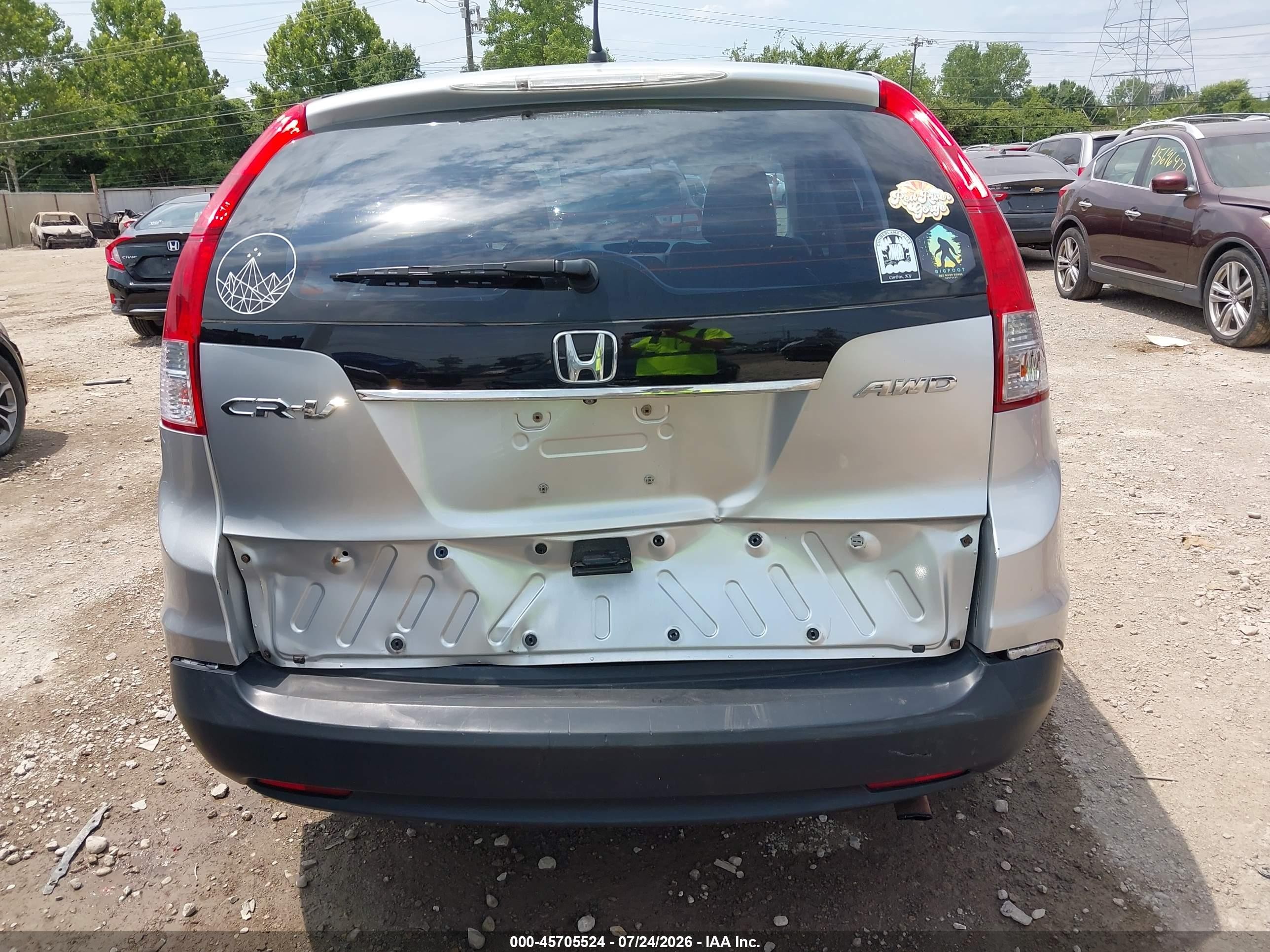 2013 Honda Cr-v Lx Silver vin: 2HKRM4H39DH677929