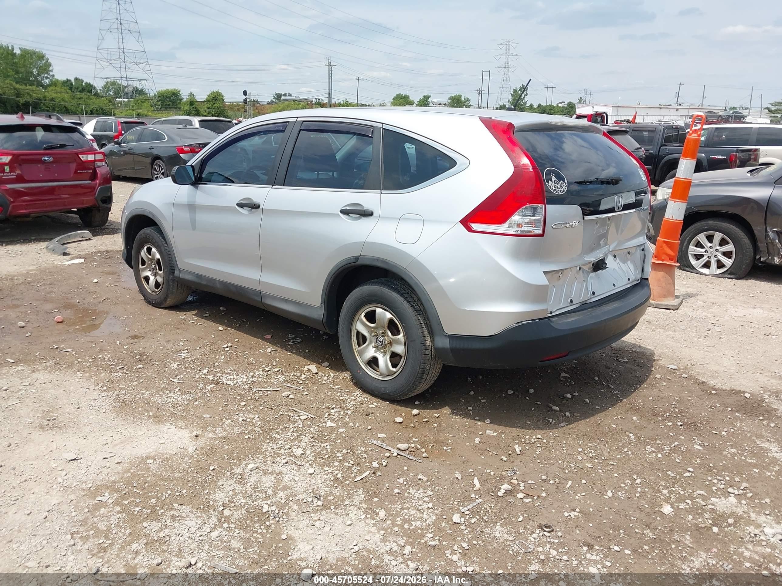 2013 Honda Cr-v Lx Silver vin: 2HKRM4H39DH677929