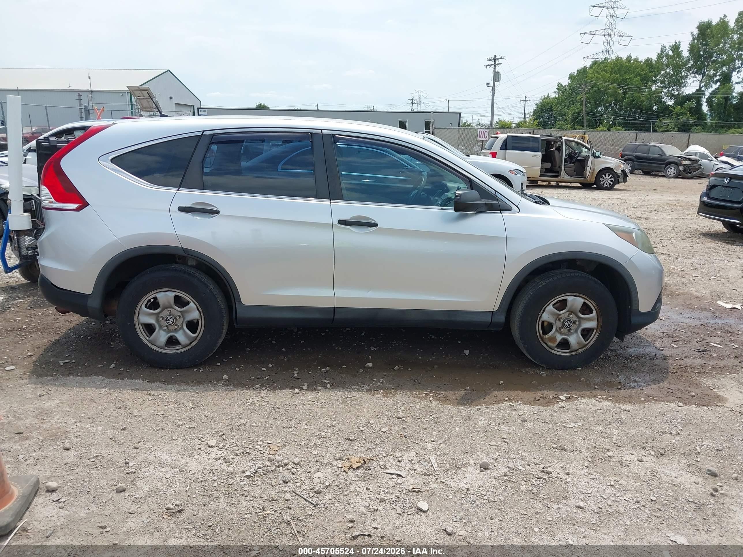 2013 Honda Cr-v Lx Silver vin: 2HKRM4H39DH677929