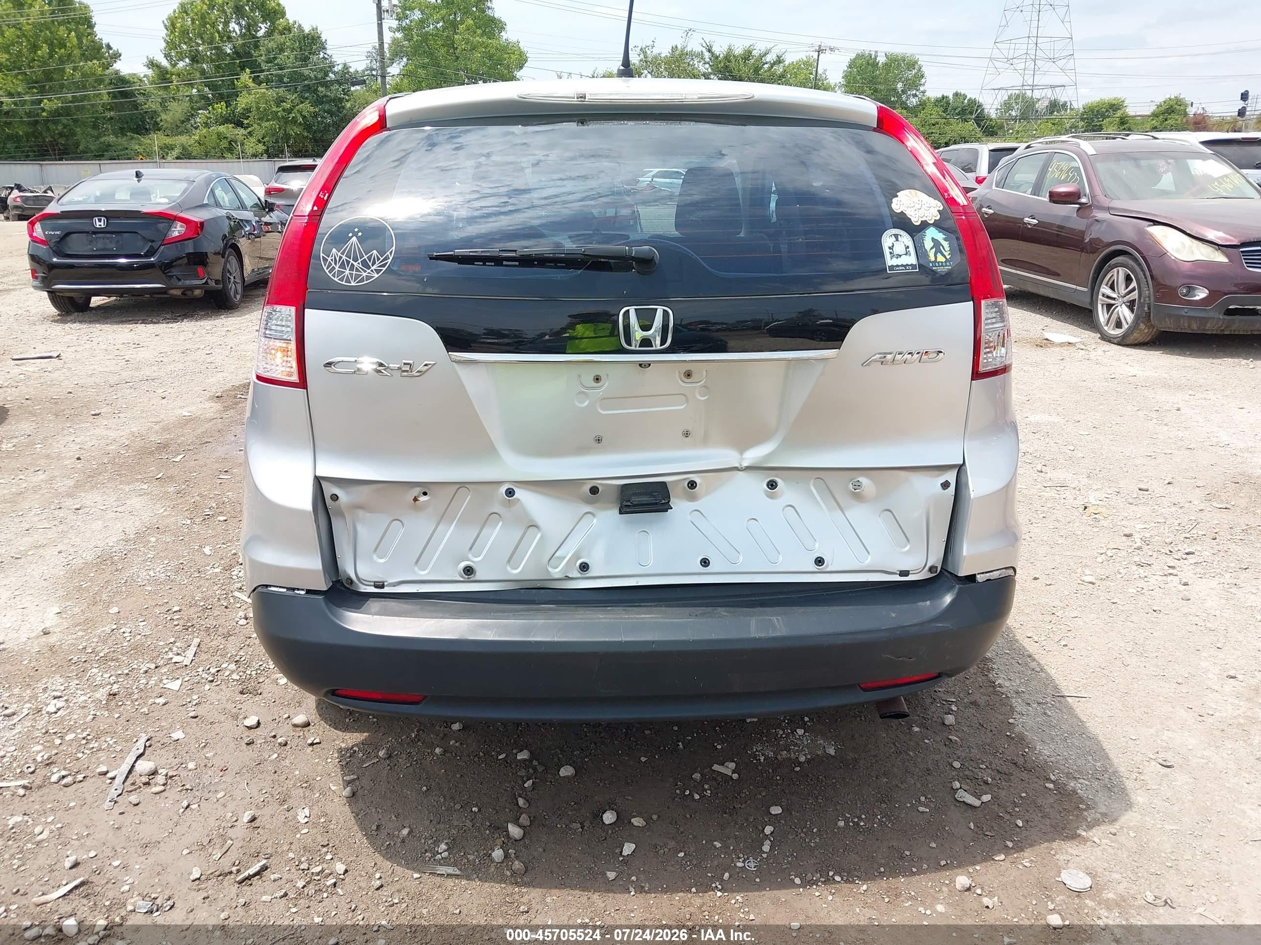 2013 Honda Cr-v Lx Silver vin: 2HKRM4H39DH677929