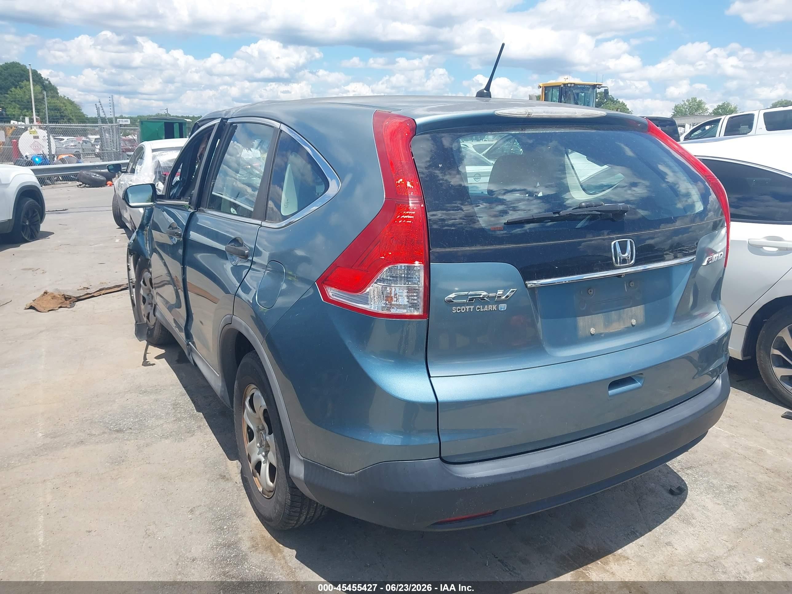 2013 Honda Cr-v Lx Teal vin: 2HKRM4H39DH691071