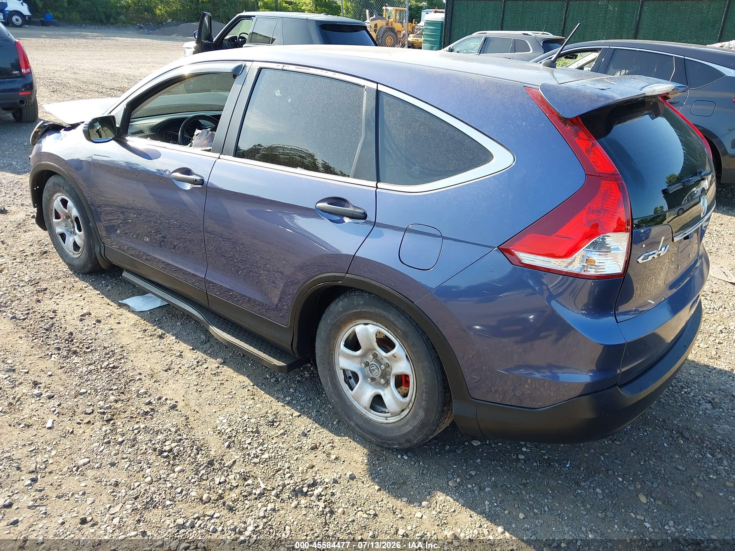 2013 Honda Cr-v Lx Blue vin: 2HKRM4H39DH693368