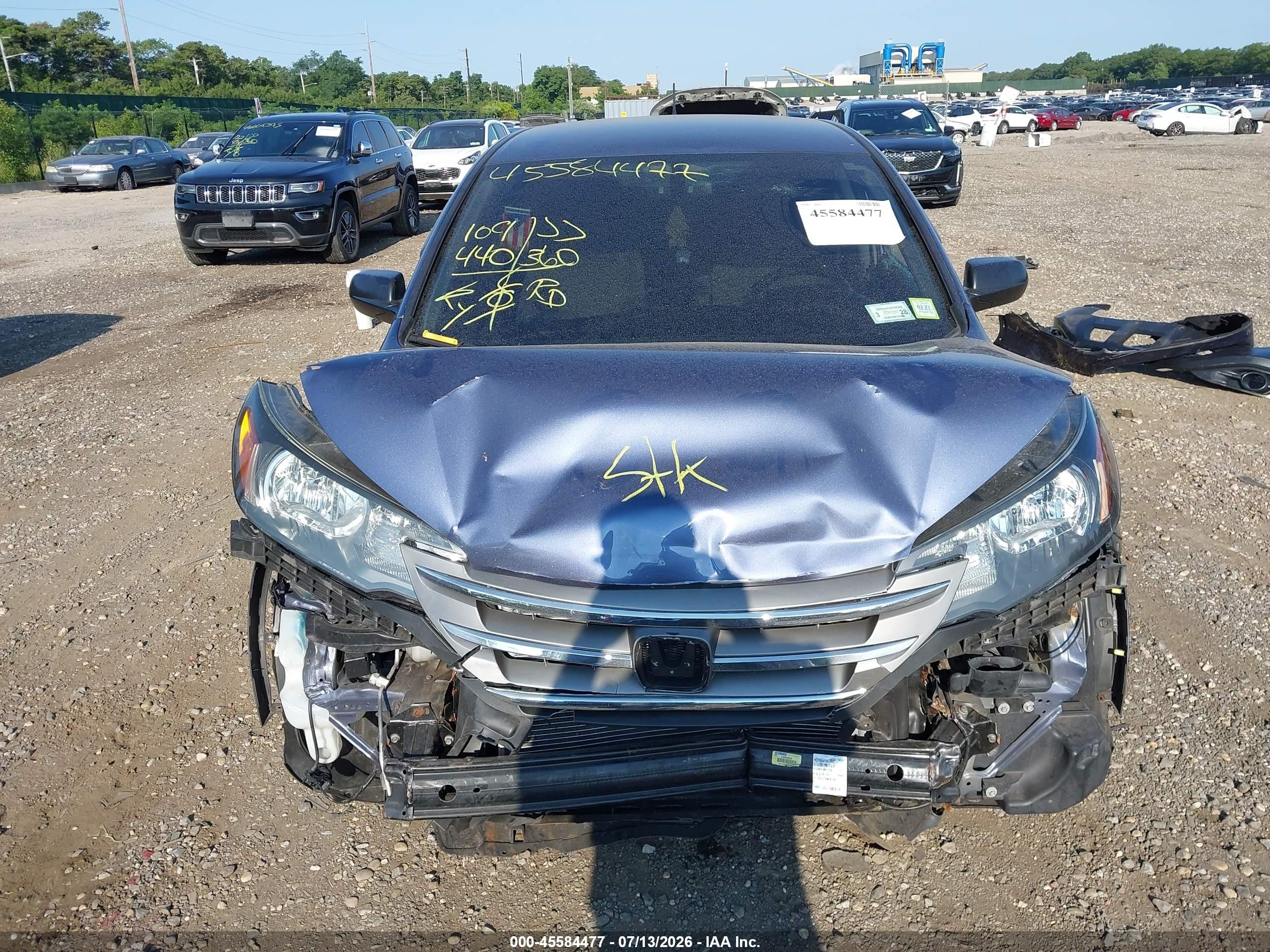 2013 Honda Cr-v Lx Blue vin: 2HKRM4H39DH693368