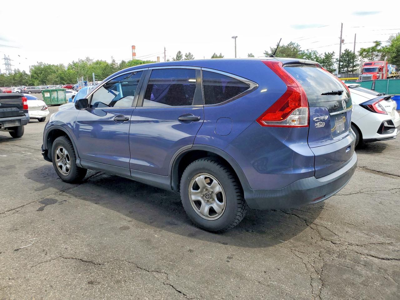 2014 Honda Cr-v Lx Blue vin: 2HKRM4H39EH627713