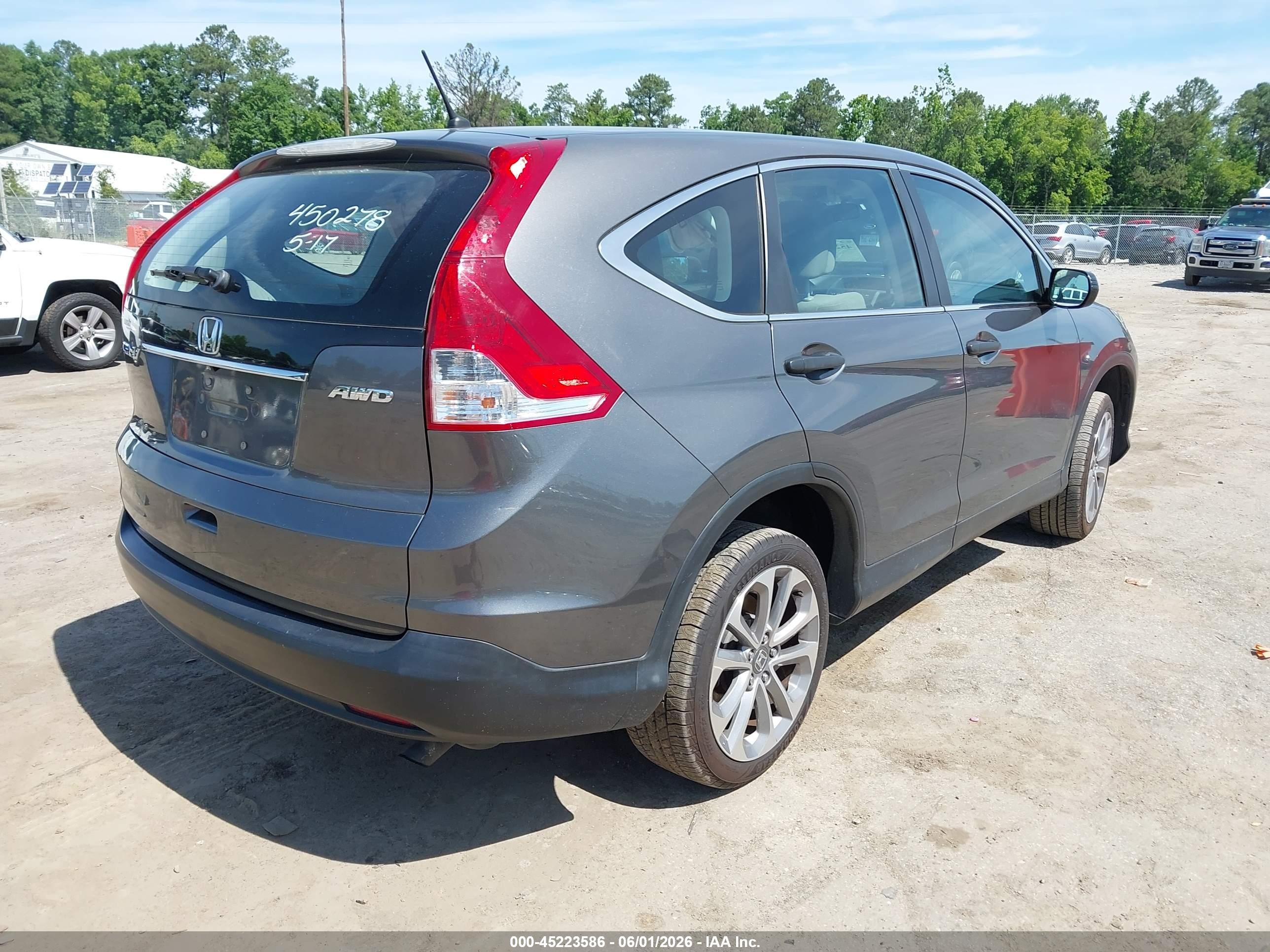 2014 Honda Cr-v Lx Gray vin: 2HKRM4H39EH670030