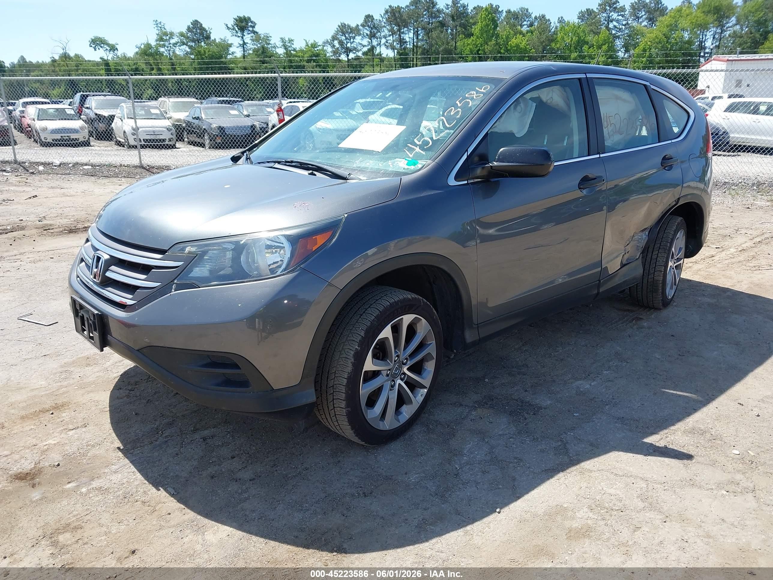 2014 Honda Cr-v Lx Gray vin: 2HKRM4H39EH670030