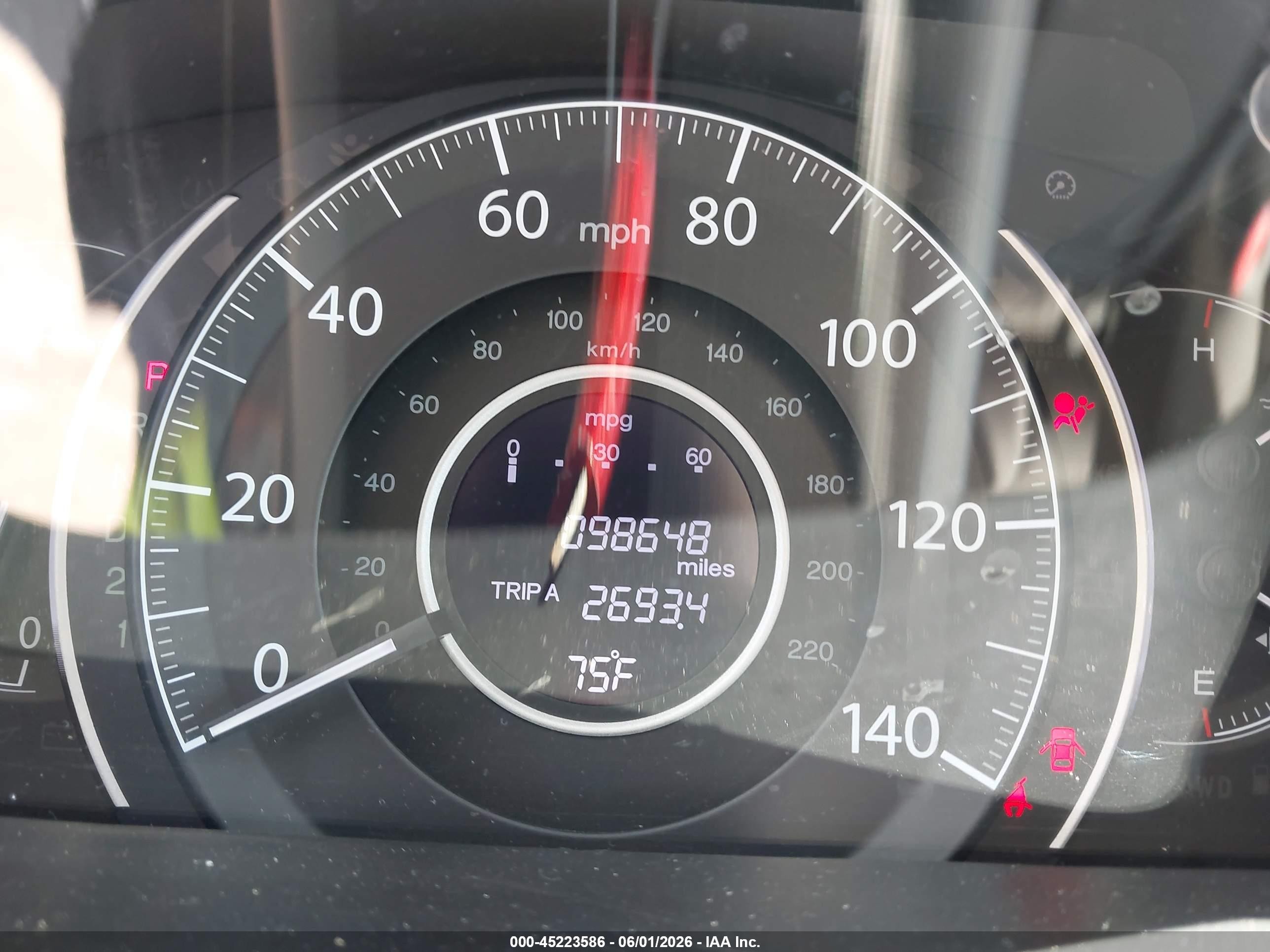 2014 Honda Cr-v Lx Gray vin: 2HKRM4H39EH670030
