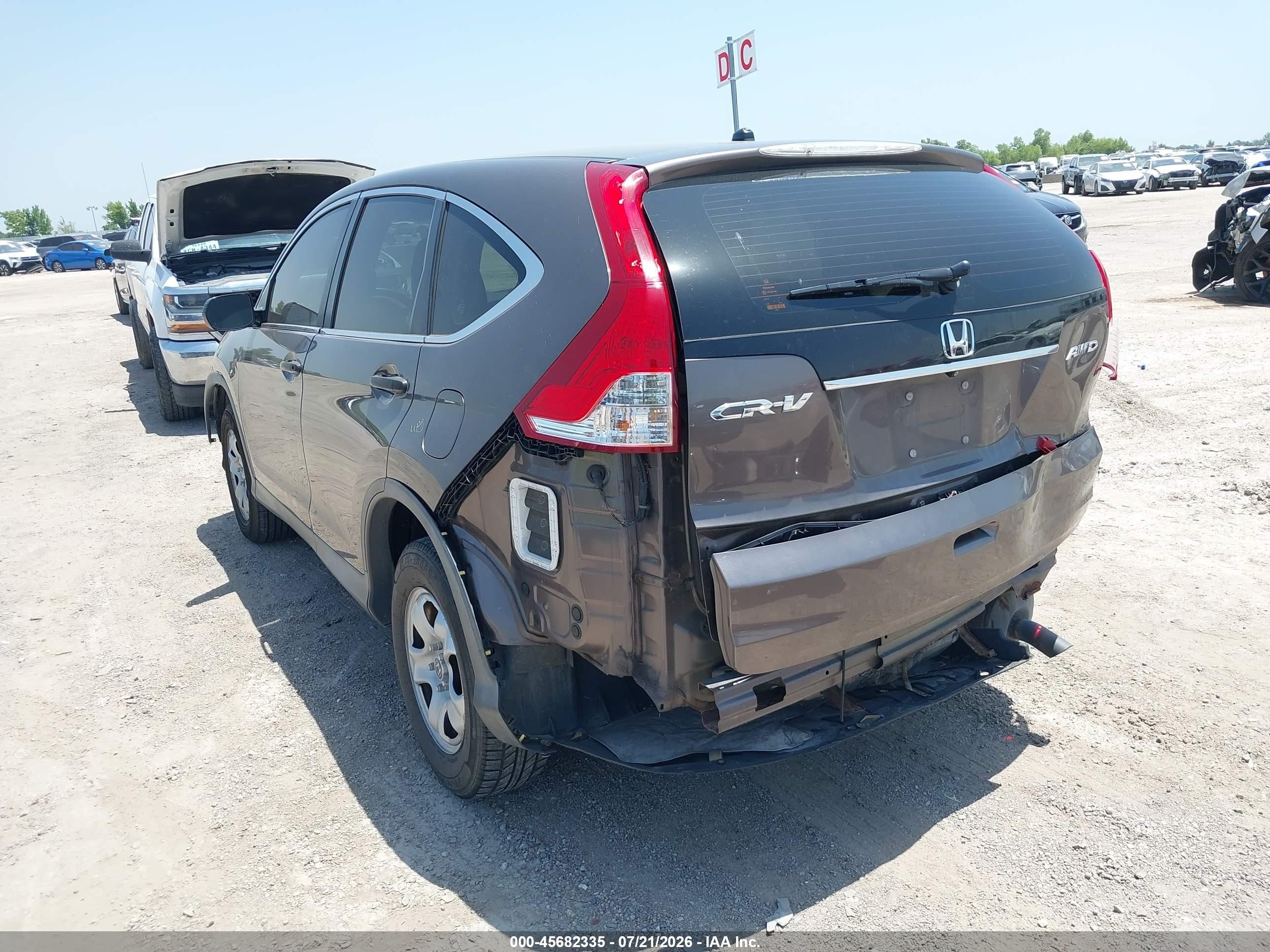 2014 Honda Cr-v Lx Brown vin: 2HKRM4H39EH725222