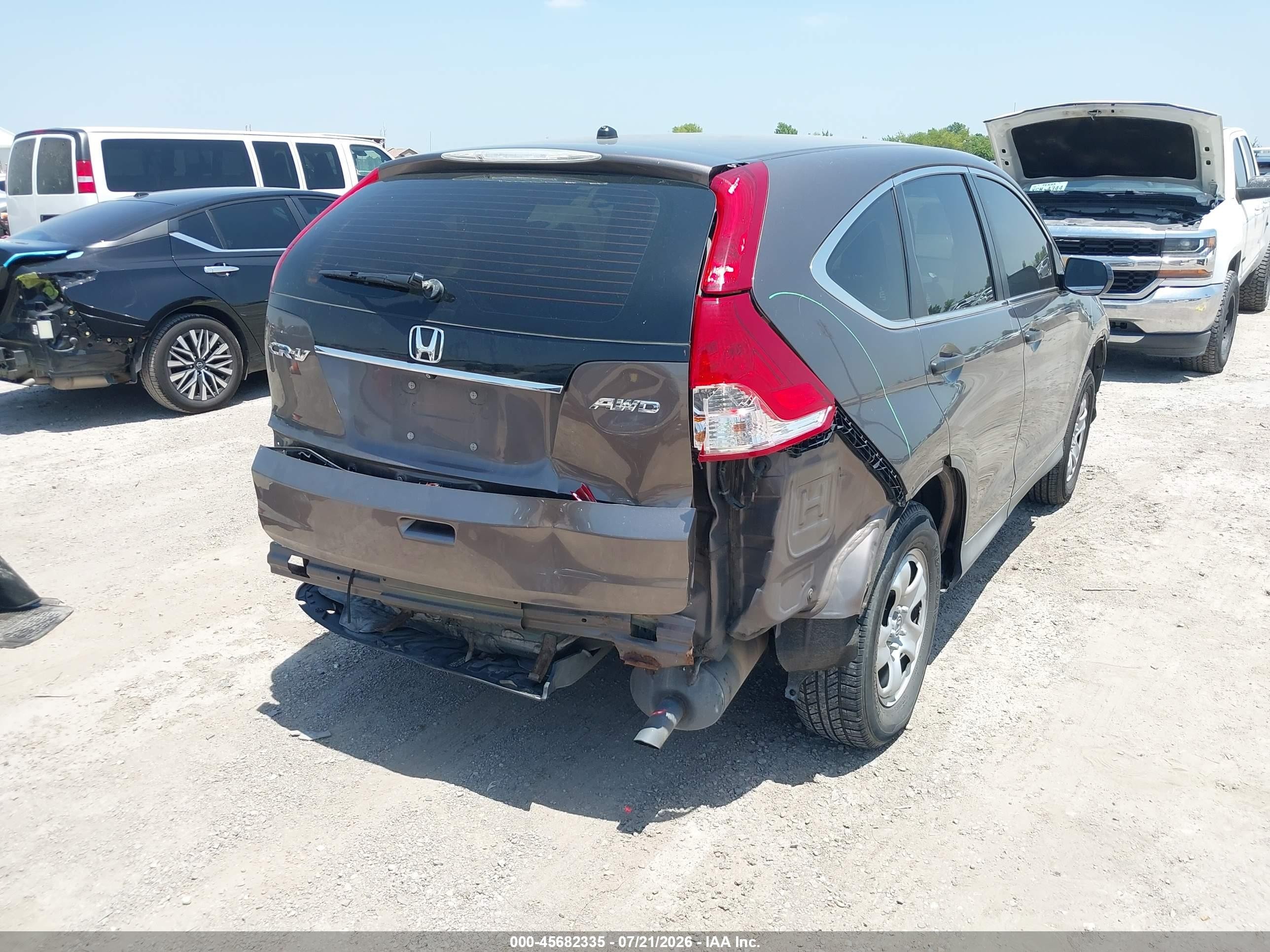 2014 Honda Cr-v Lx Brown vin: 2HKRM4H39EH725222