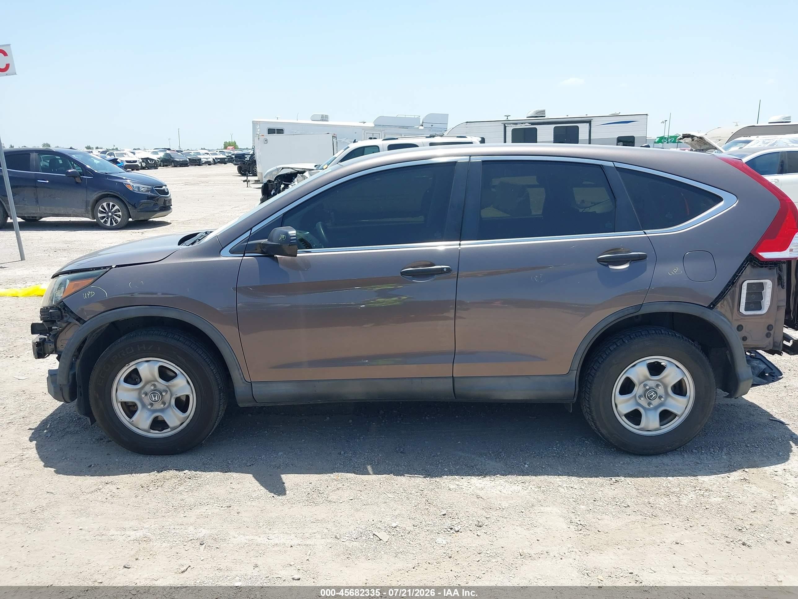 2014 Honda Cr-v Lx Brown vin: 2HKRM4H39EH725222