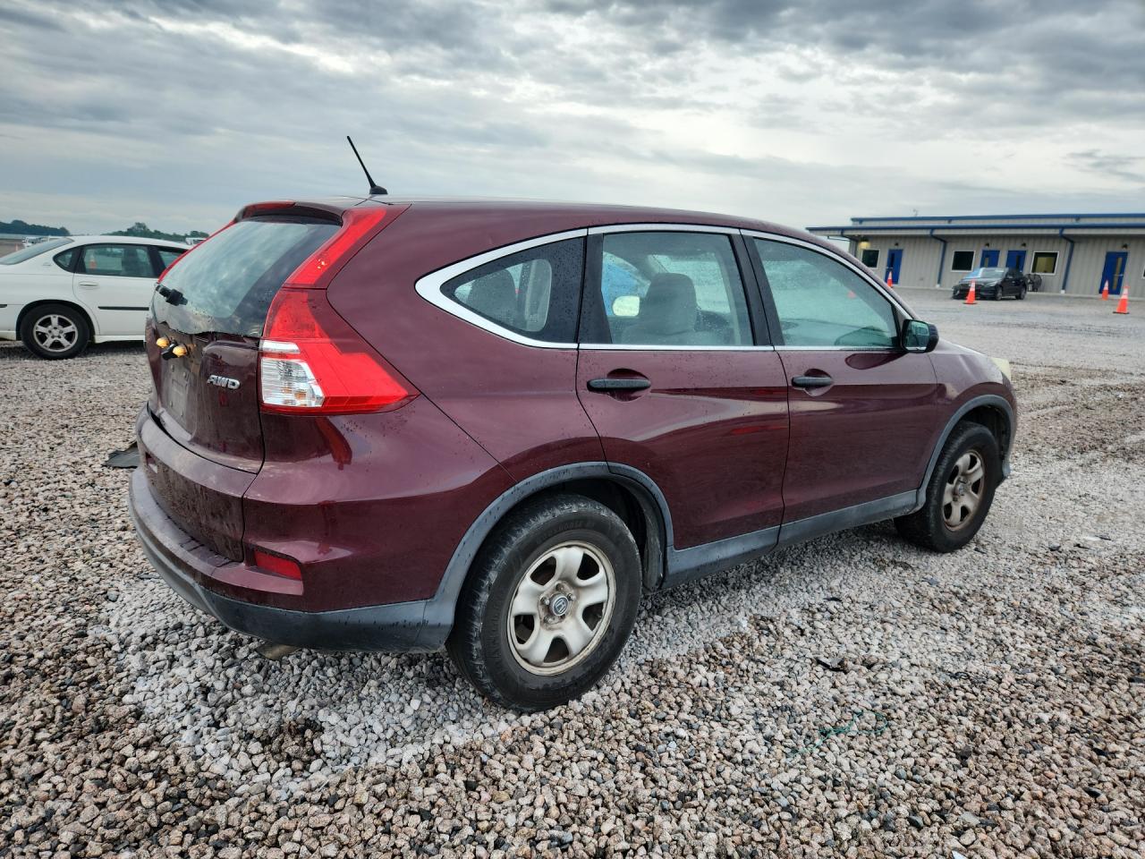 2015 Honda Cr-v Lx Burgundy vin: 2HKRM4H39FH689856